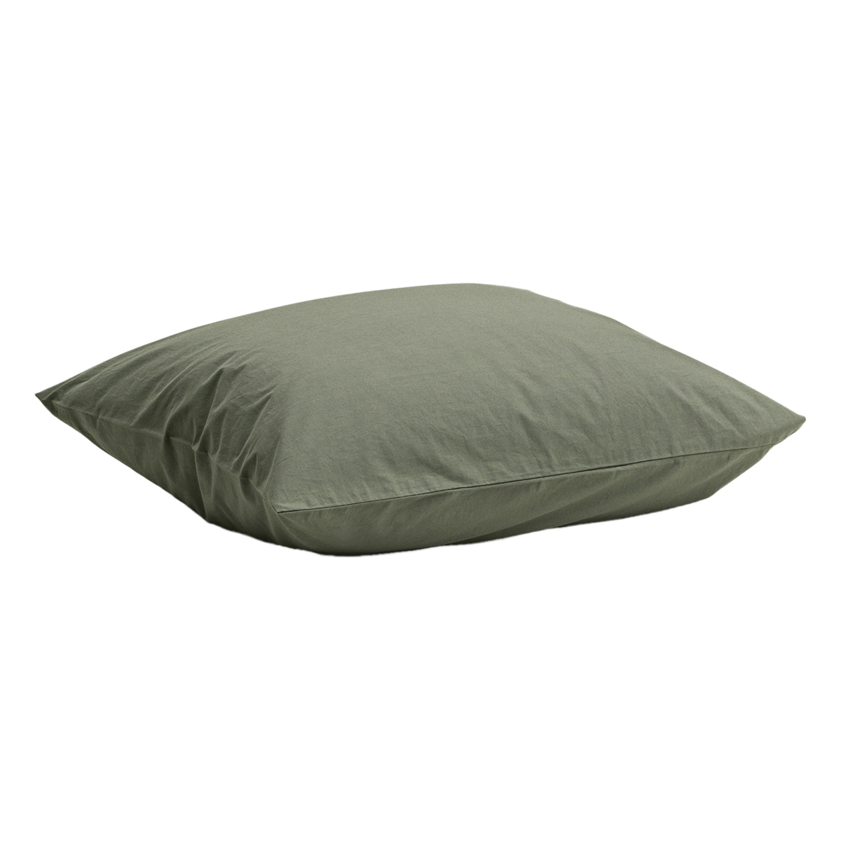 Tekla - Cotton Percale 50x60 cm Olive Green - Örngott - Grön