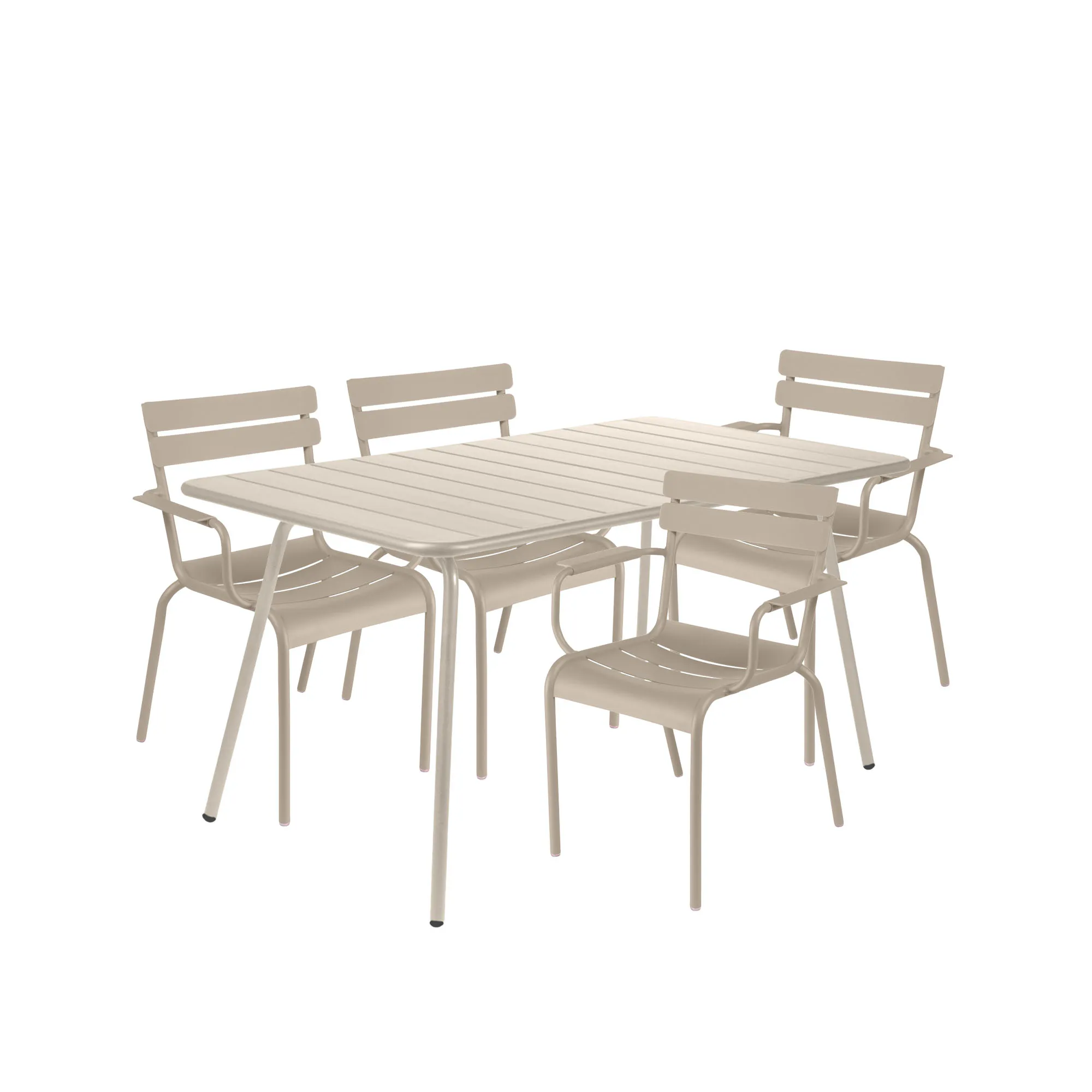 Luxembourg matgrupp bord & 4 karmstolar