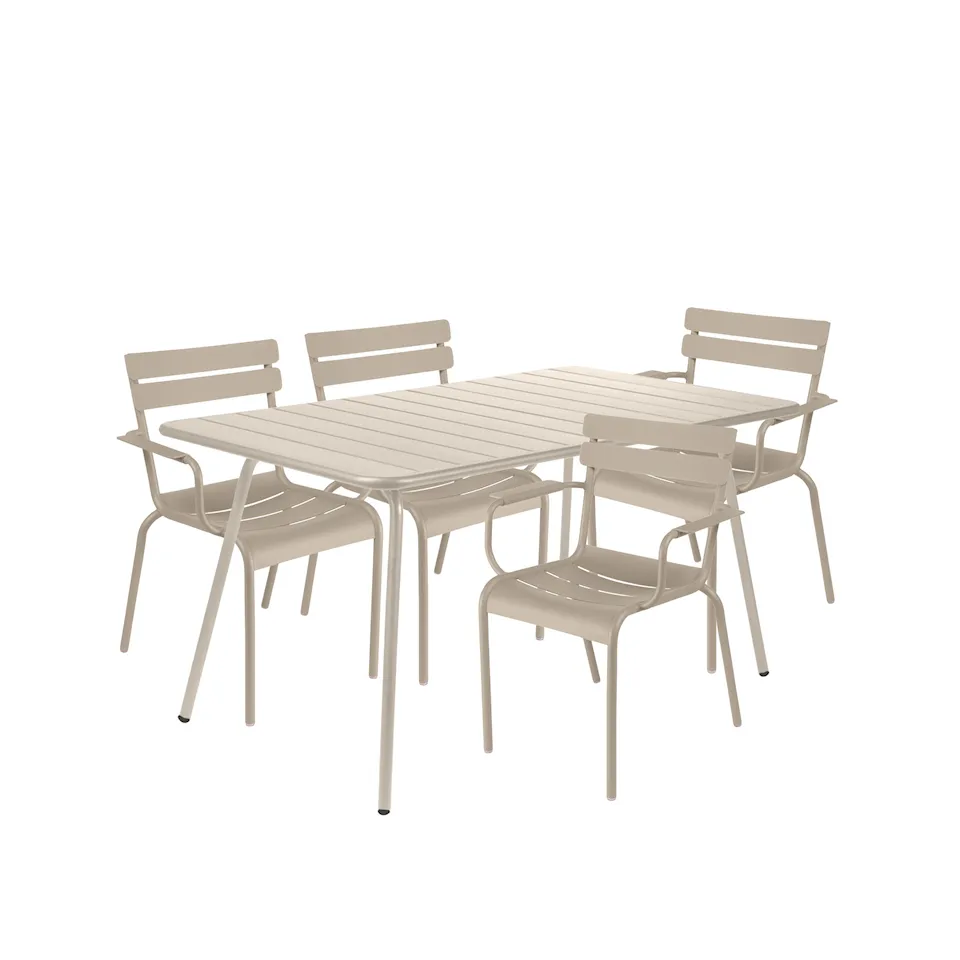 Luxembourg matgrupp bord & 4 karmstolar