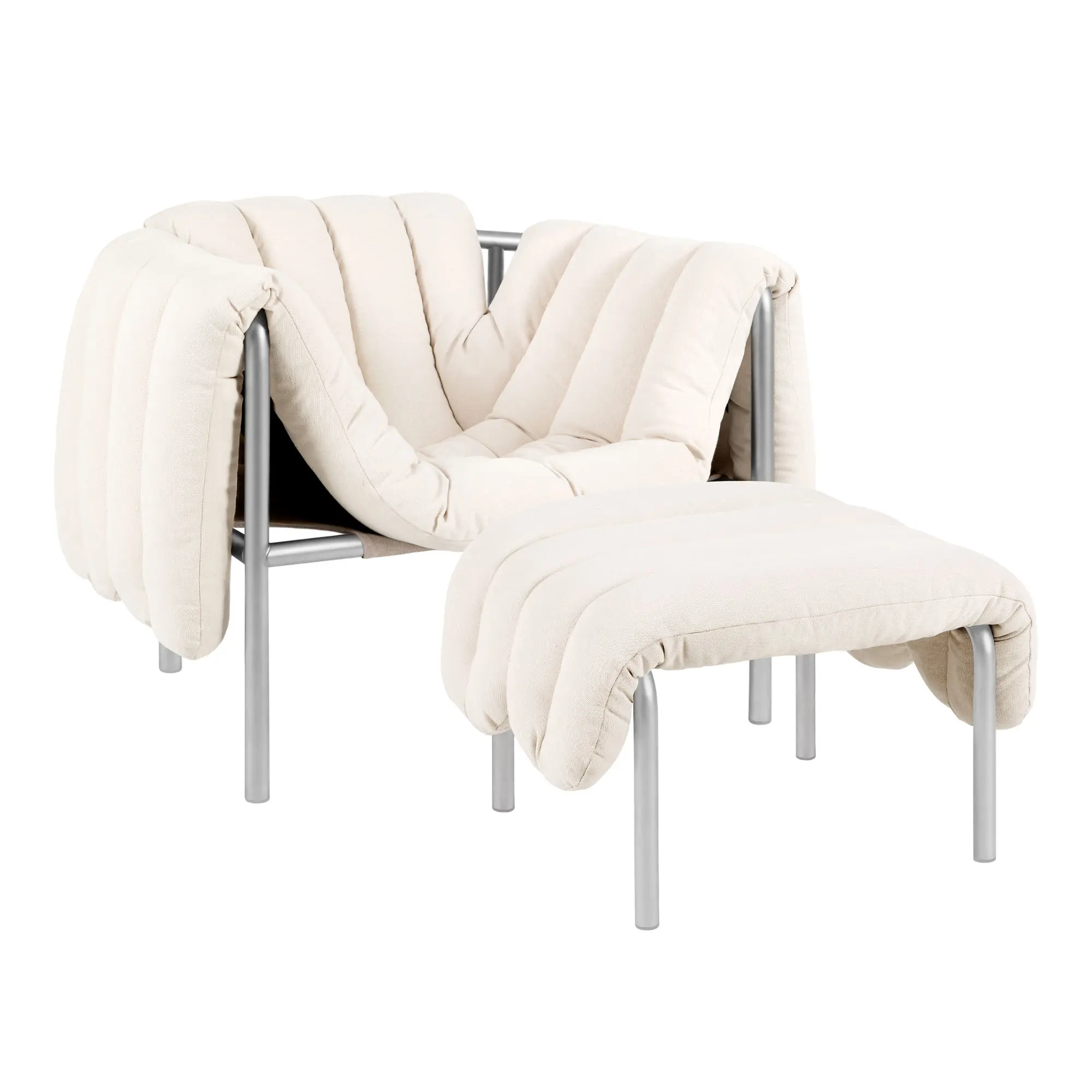 Puffy Lounge Chair + Ottoman
