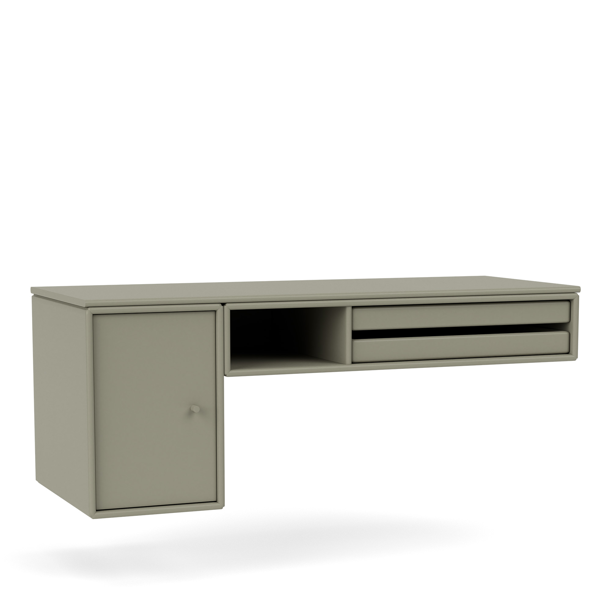 montana - bureau work desk 144-fennel 04 suspension rails - skrivbord - peter j. lassen - grön - trä