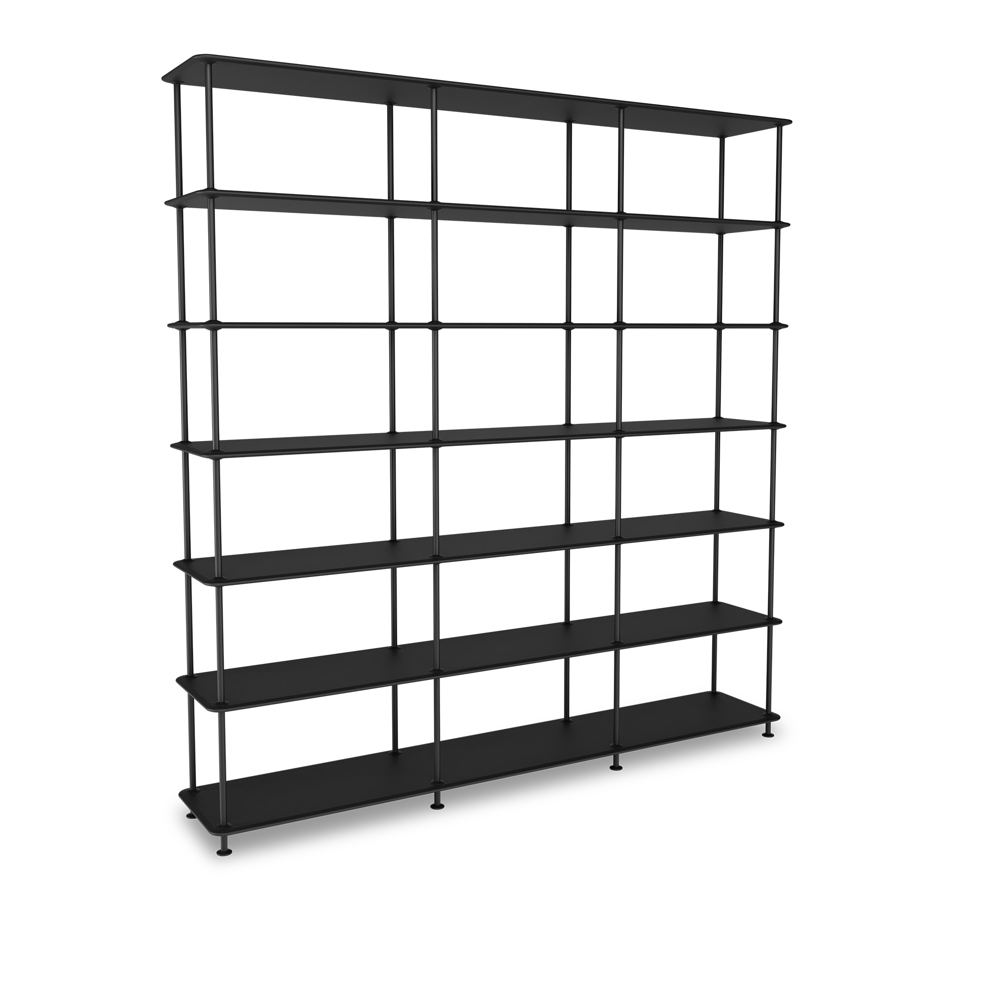 montana - montana free 666000 207-blackstructure 05-black - hyllor & hyllsystem - jakob wagner - svart - metall/trä