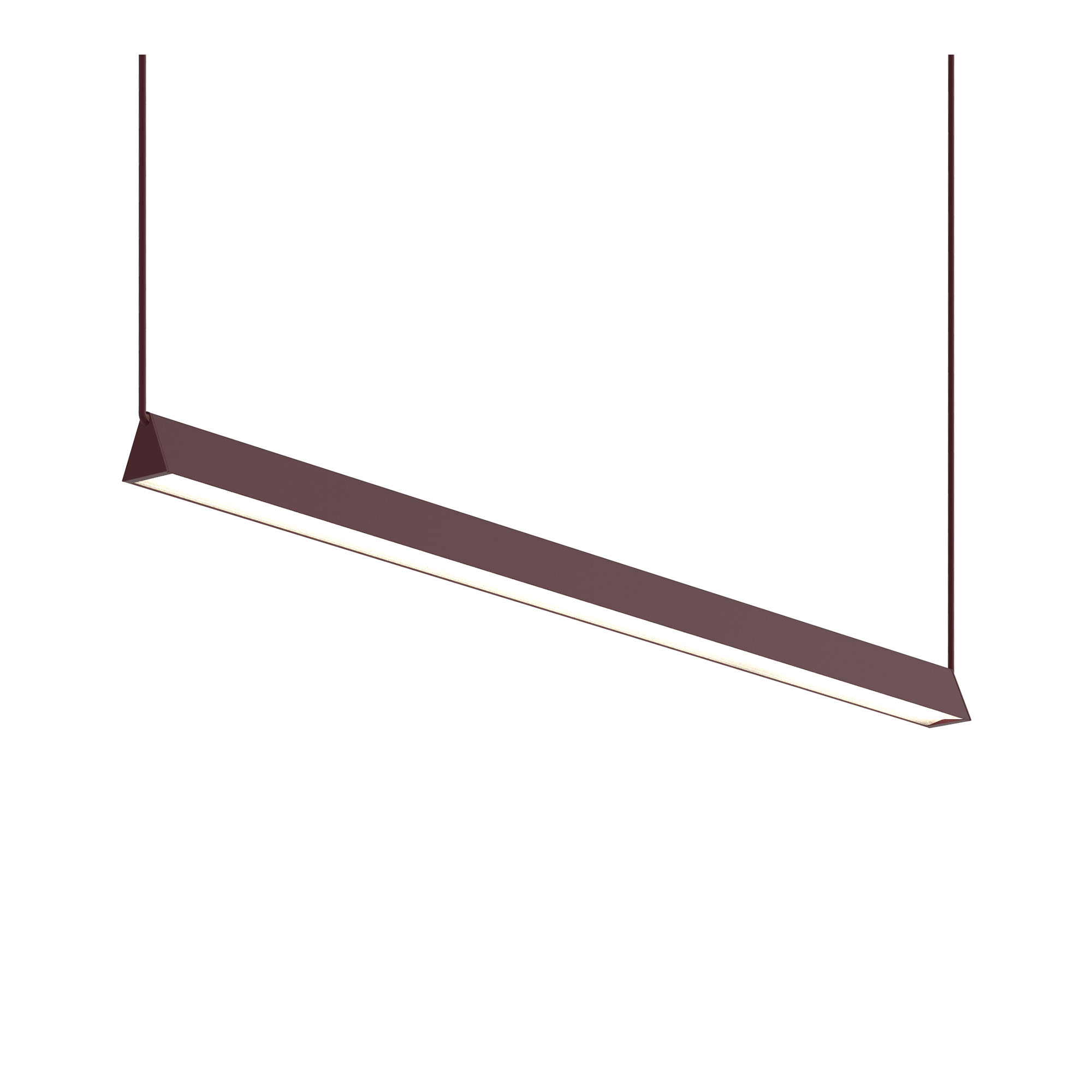 Lambert & Fils - Mile 04, Single mounting, Burgundy (fixture, wires, anchors), White canopy - Pendellampor - Guillaume Sasseville - Lila