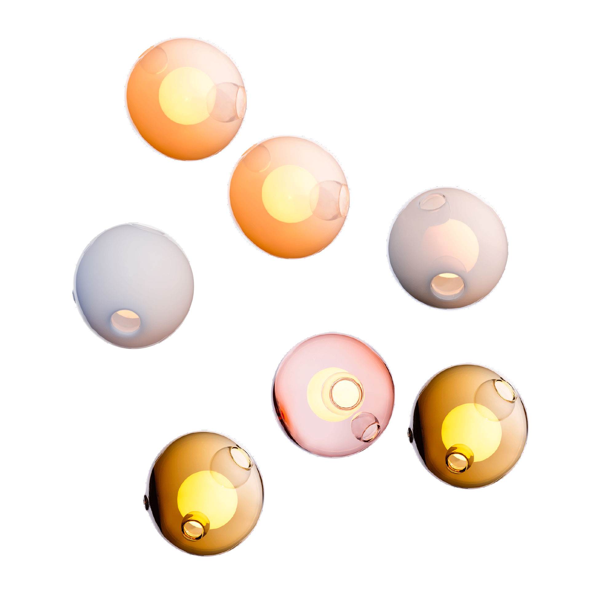 Bocci - 28.7 Random, Multi - 13 - Pendellampor - Omer Arbel - Flerfärgad