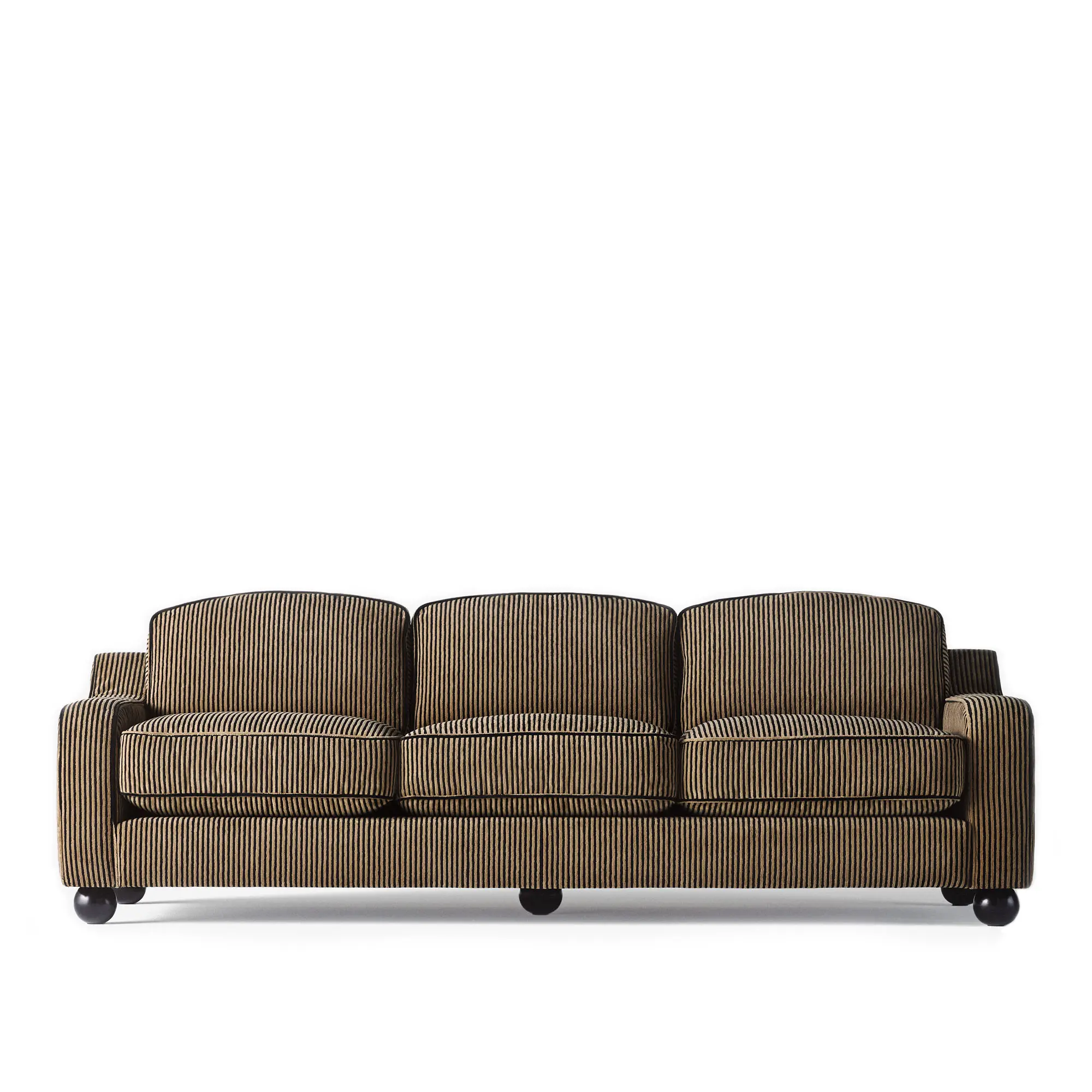 Lola 3-seters sofa striped brown