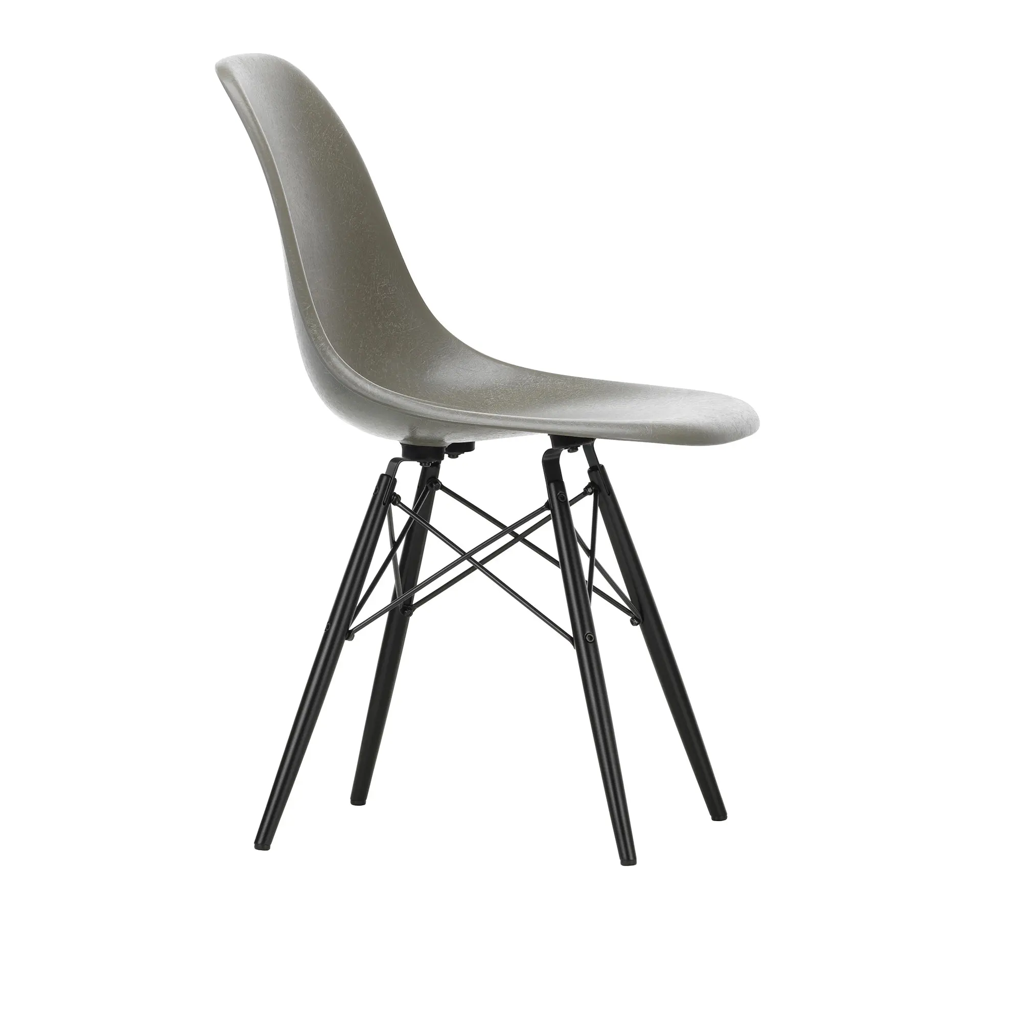 Eames Fiberglass Chair DSW stol Black Maple