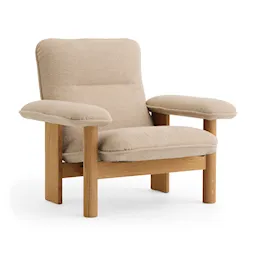 Brasilia Lounge Chair Natural Oak
