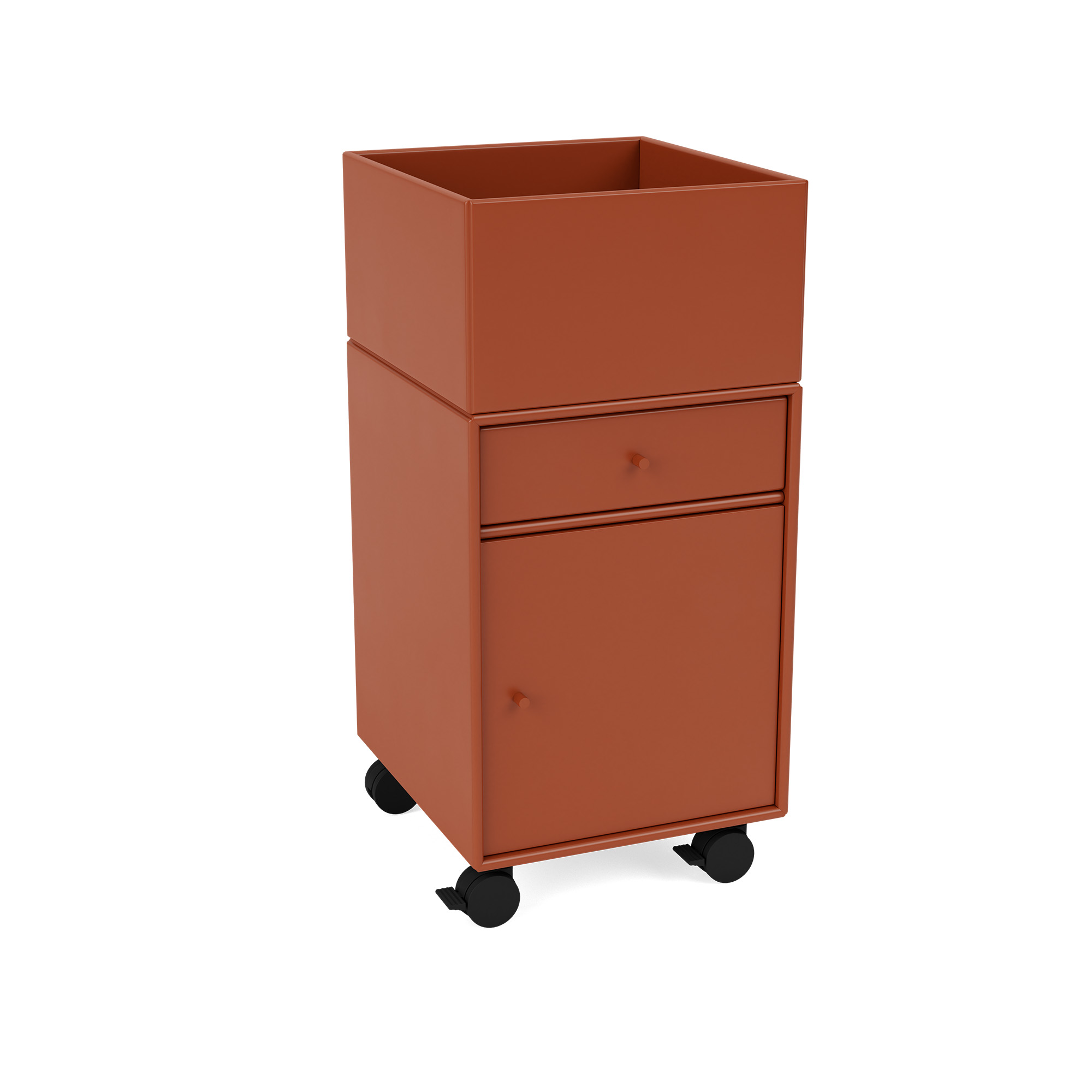 Montana - Runner Office Unit On Castors 162-Hokkaido 05 Castors CR70 Black - Hurtsar - Peter J. Lassen - Röd - Trä | Möbler - Förvaring Och Hyllor - Hurtsar | Möbelexperten