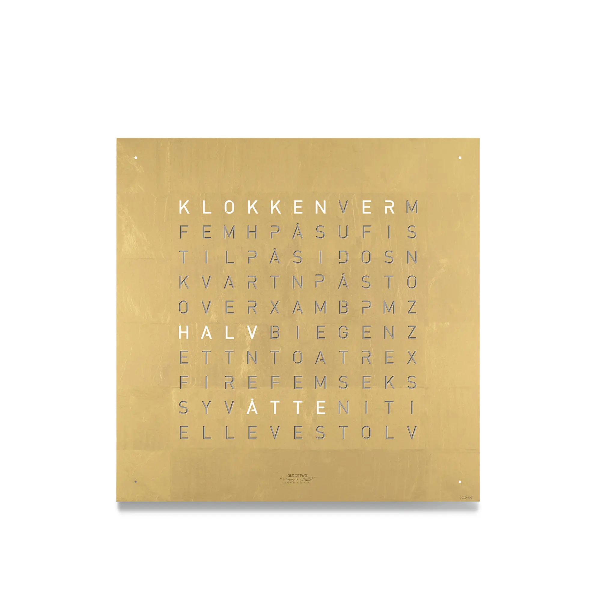 Qlocktwo Earth 45 Creator's Edition - Gold