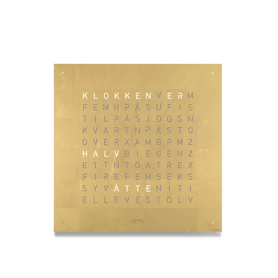 Qlocktwo Earth 45 Creator's Edition - Gold