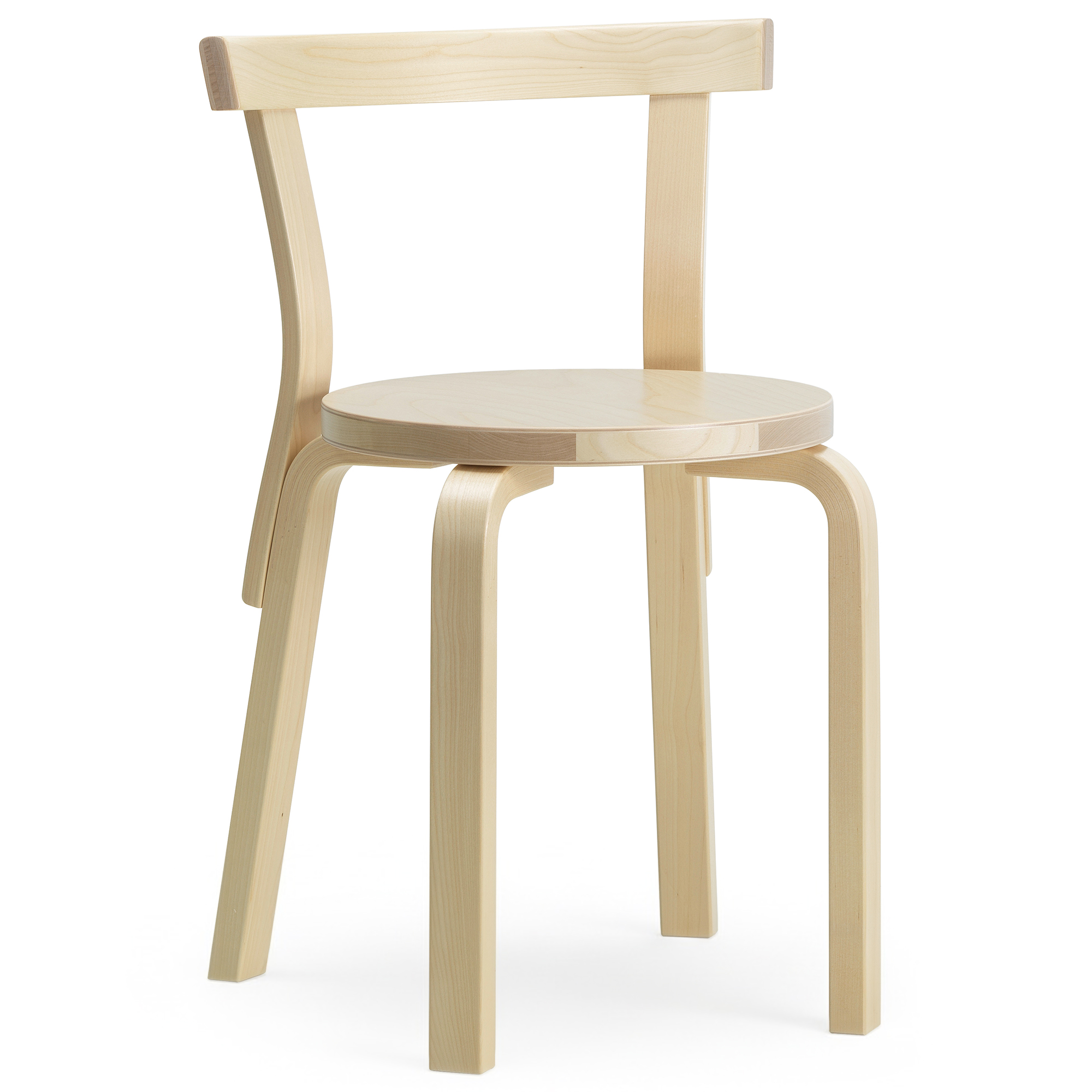 Artek - Stol 68, Bj&ouml;rkfan&eacute;r - Matstolar - Alvar Aalto - Tr&auml;f&auml;rgad - Tr&auml;