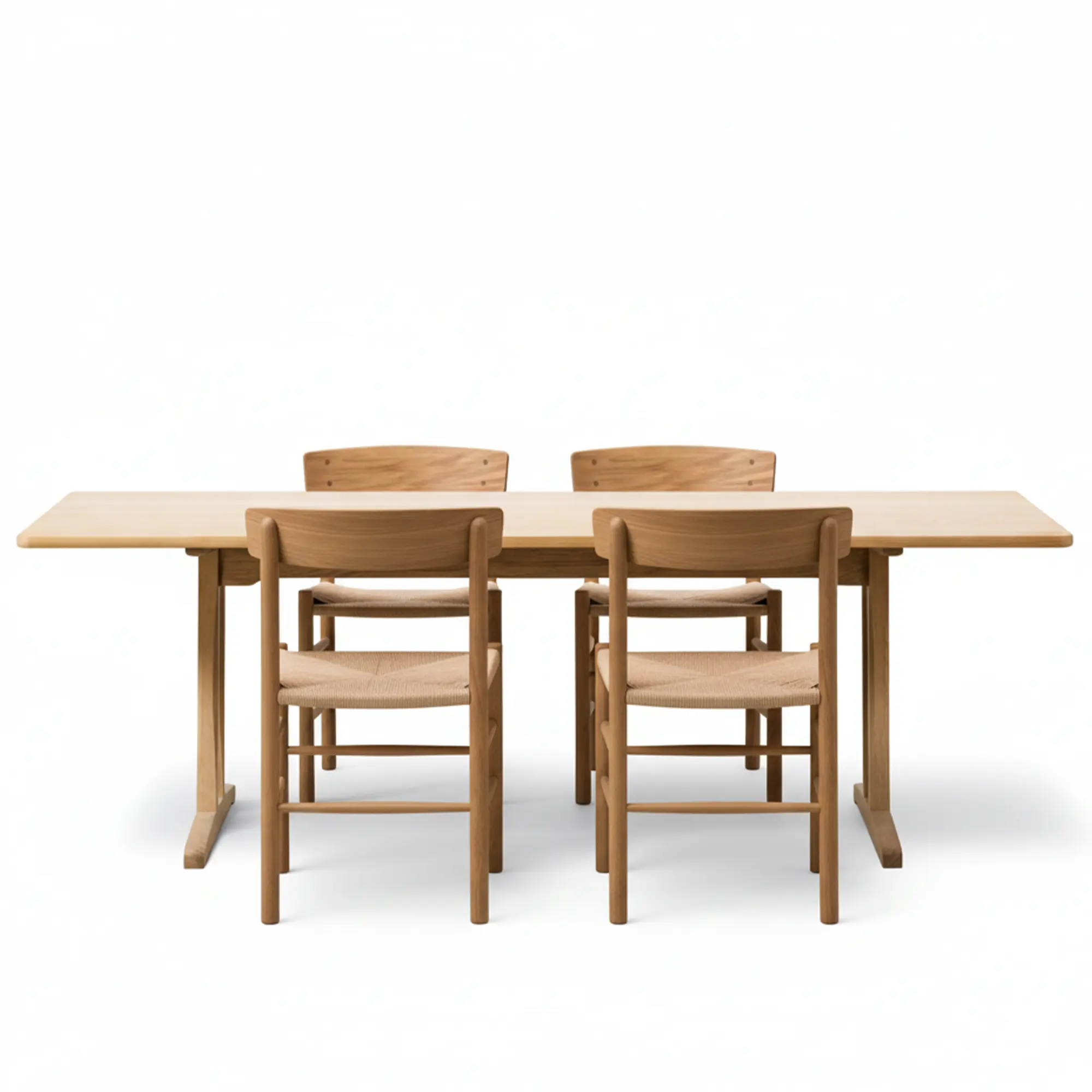 Mogensen C18 matbord & Mogensen J39 matstol 4 st – oljad ek