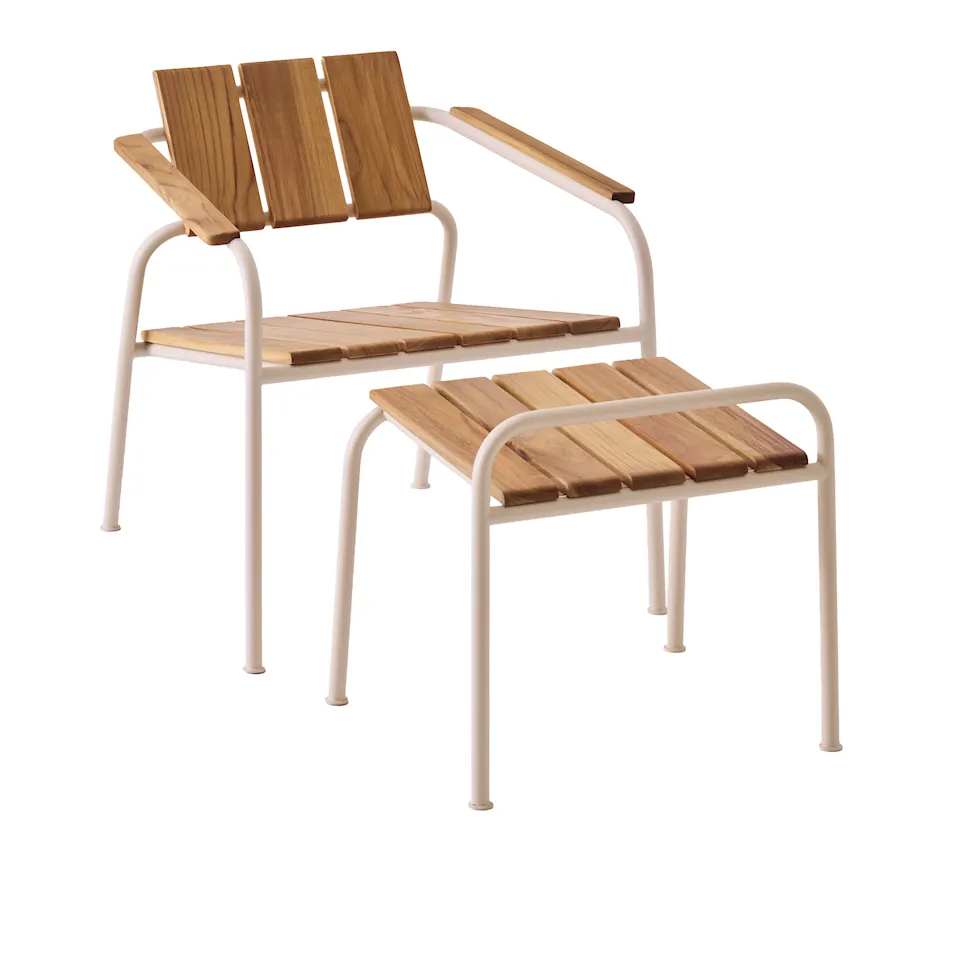 Kallio outdoor lounge chair & footrest