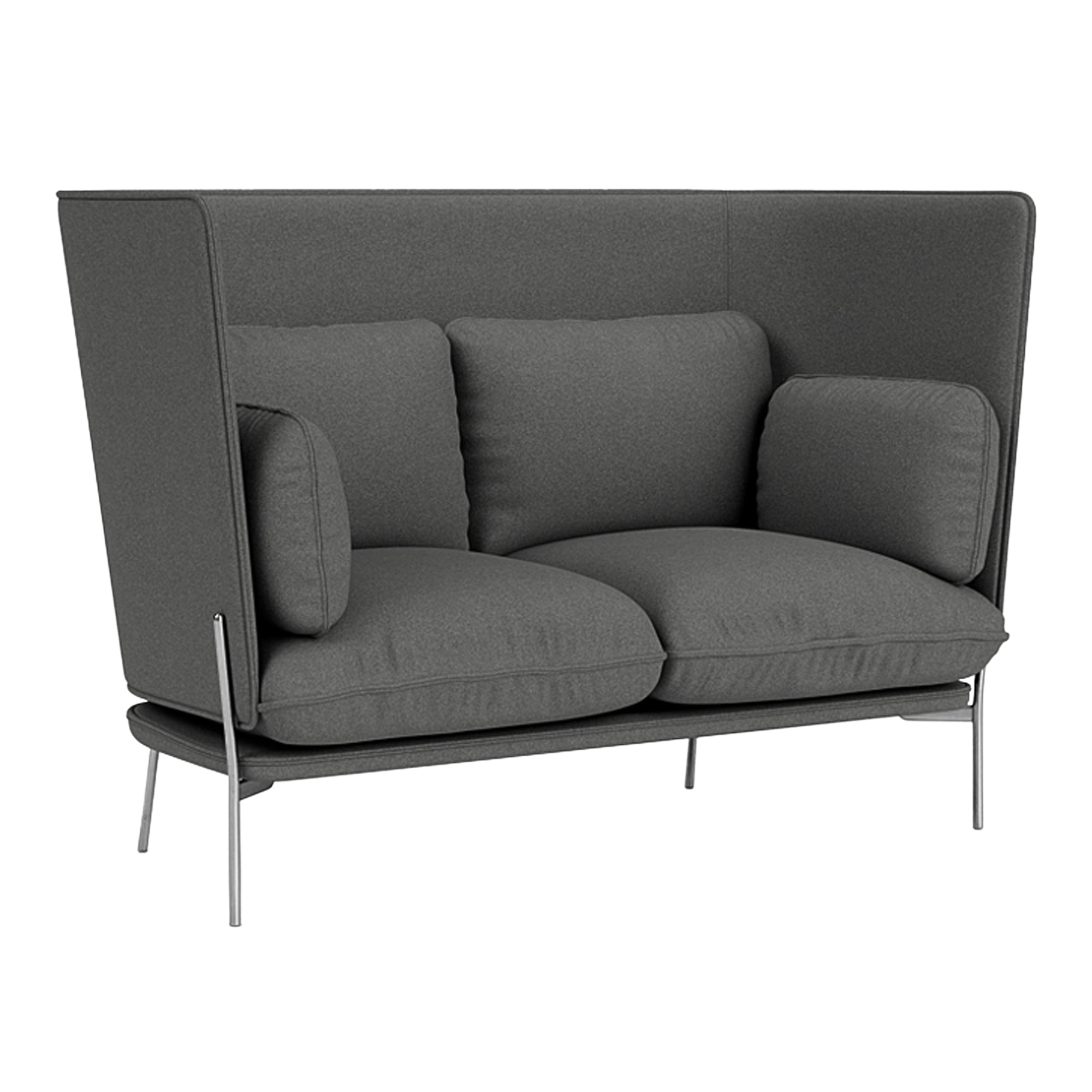 &Tradition - Cloud LN6 - Chrome - Fabric cat.2 - Divina Melange 3 170 - Soffor - Luca Nichetto