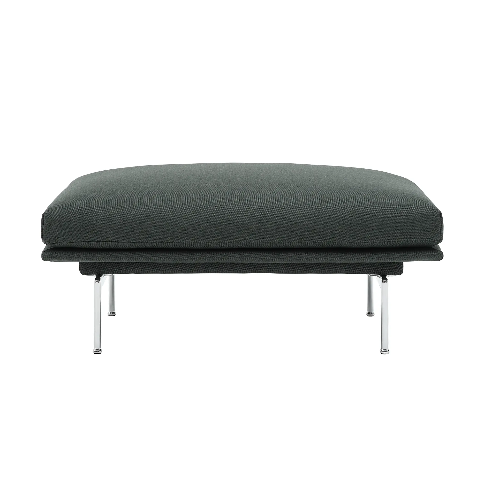 Outline Pouf / Polished Aluminium Base