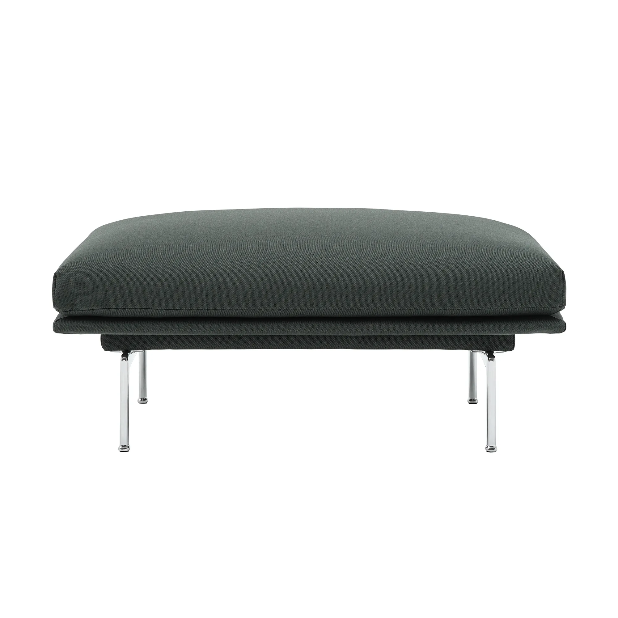 Outline Pouf / Polished Aluminium Base