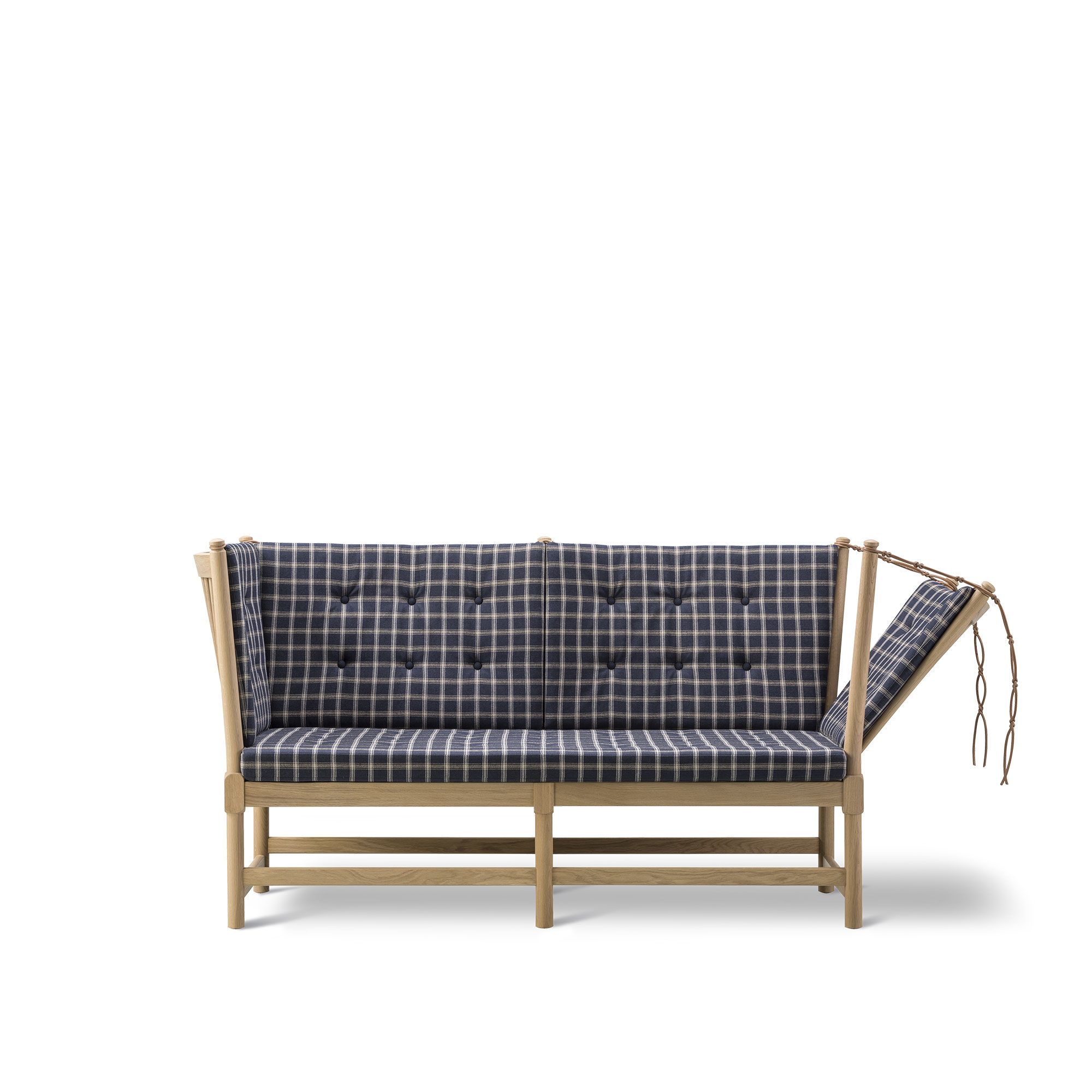 Fredericia Furniture - The Spoke-Back Sofa 2 Seater, S&aring;pad ek, Tyg 4, 53932 Cotil - Soffor - B&oslash;rge Mogensen