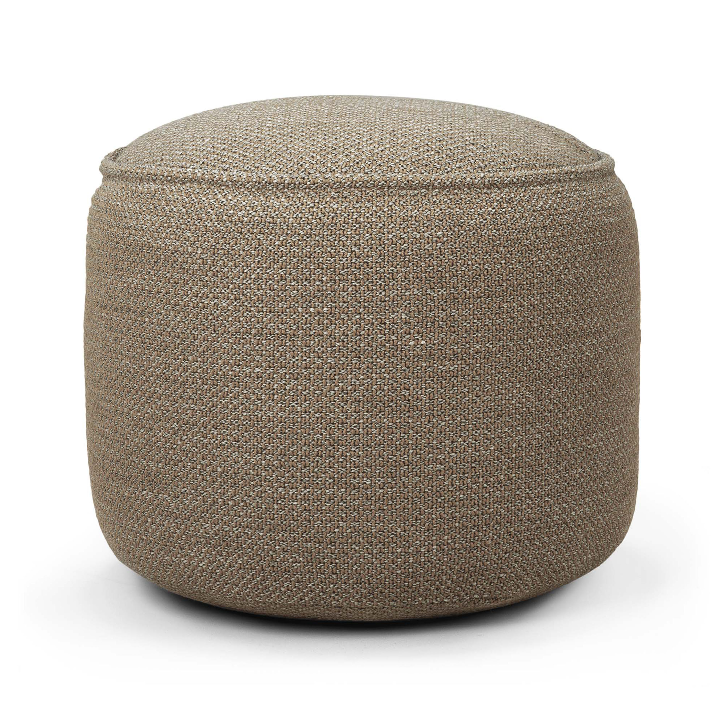 Ethnicraft - Donut Outdoor Pouf 50 cm, Mocha - Utomhuspallar och puffar - Brun,Beige - Skum/Plast | Utemöbler - Utestolar - Utomhuspallar Och Puffar | Möbelexperten