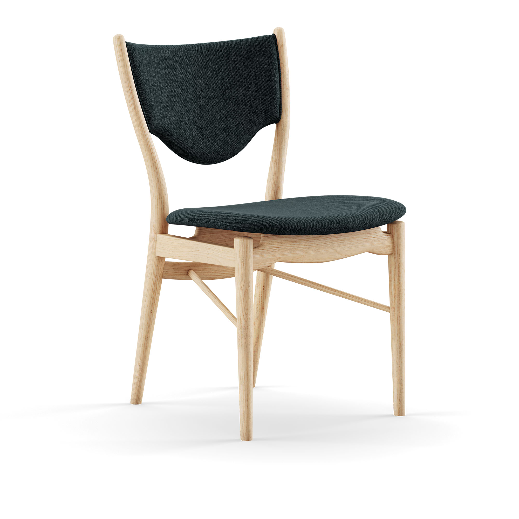 House of Finn Juhl - 46 Chair, Clear oiled oak, Cat. 4 Vidar 182 - Spisestoler - Finn Juhl - Grønn,Tre farget,Grå - Tre/Tekstilmateriale