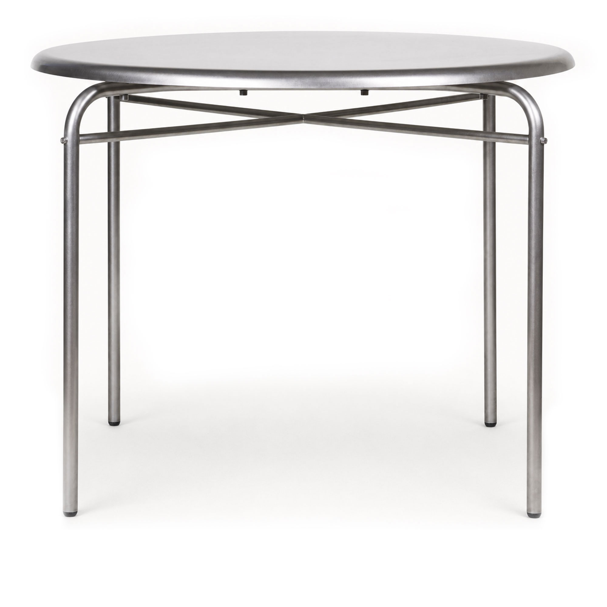 Frama - Petit Rond matbord 90 cm stainless steel - Matbord - Troels Grum-Schwensen - Silver - Metall