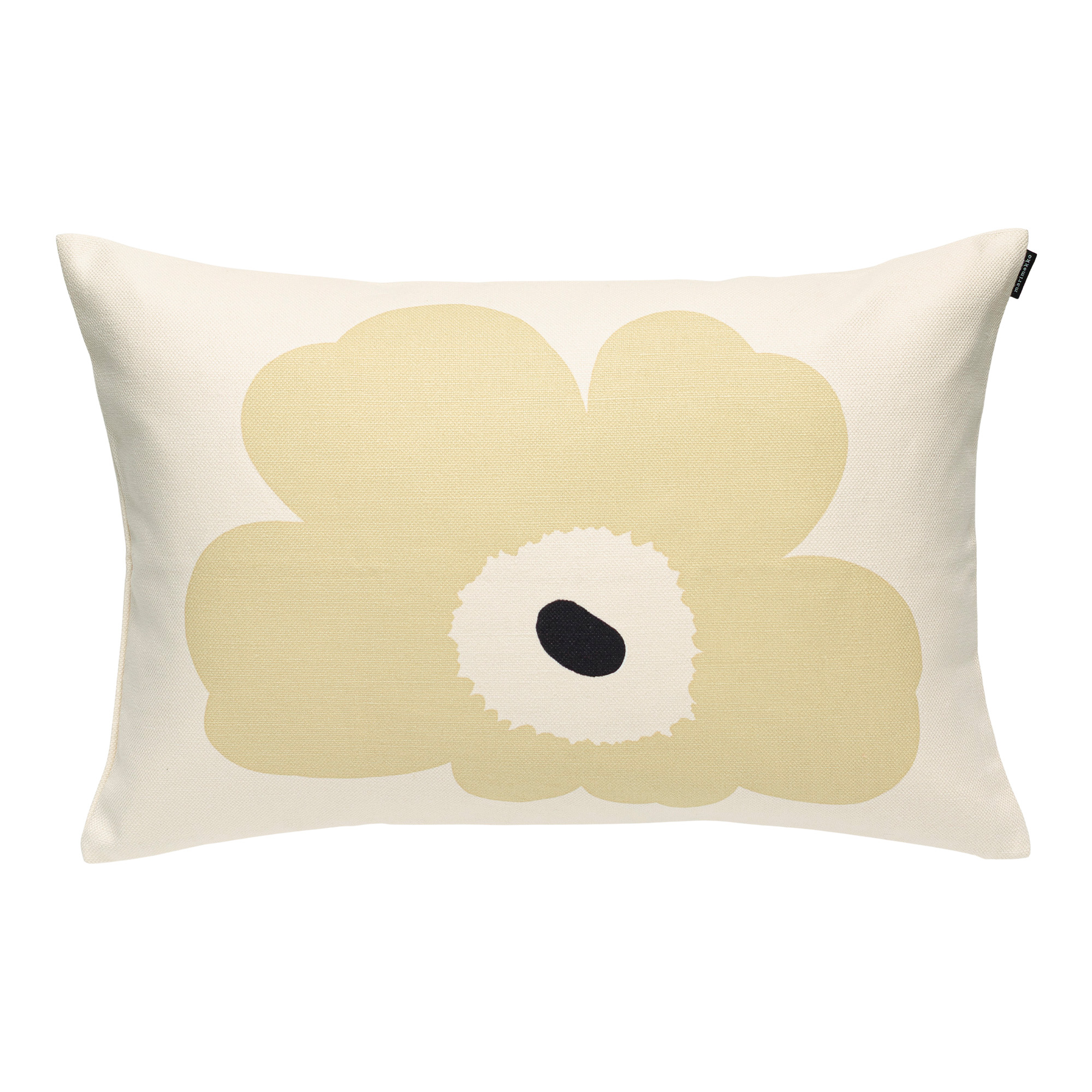 Marimekko - Unikko Cushion Cover 40 x 60 White Lt.Brown - Prydnadskuddar och kuddfodral - Maija Isola | Textilier - Plädar Och Prydnadskuddar - Prydnadskuddar Och Kuddfodral | Möbelexperten