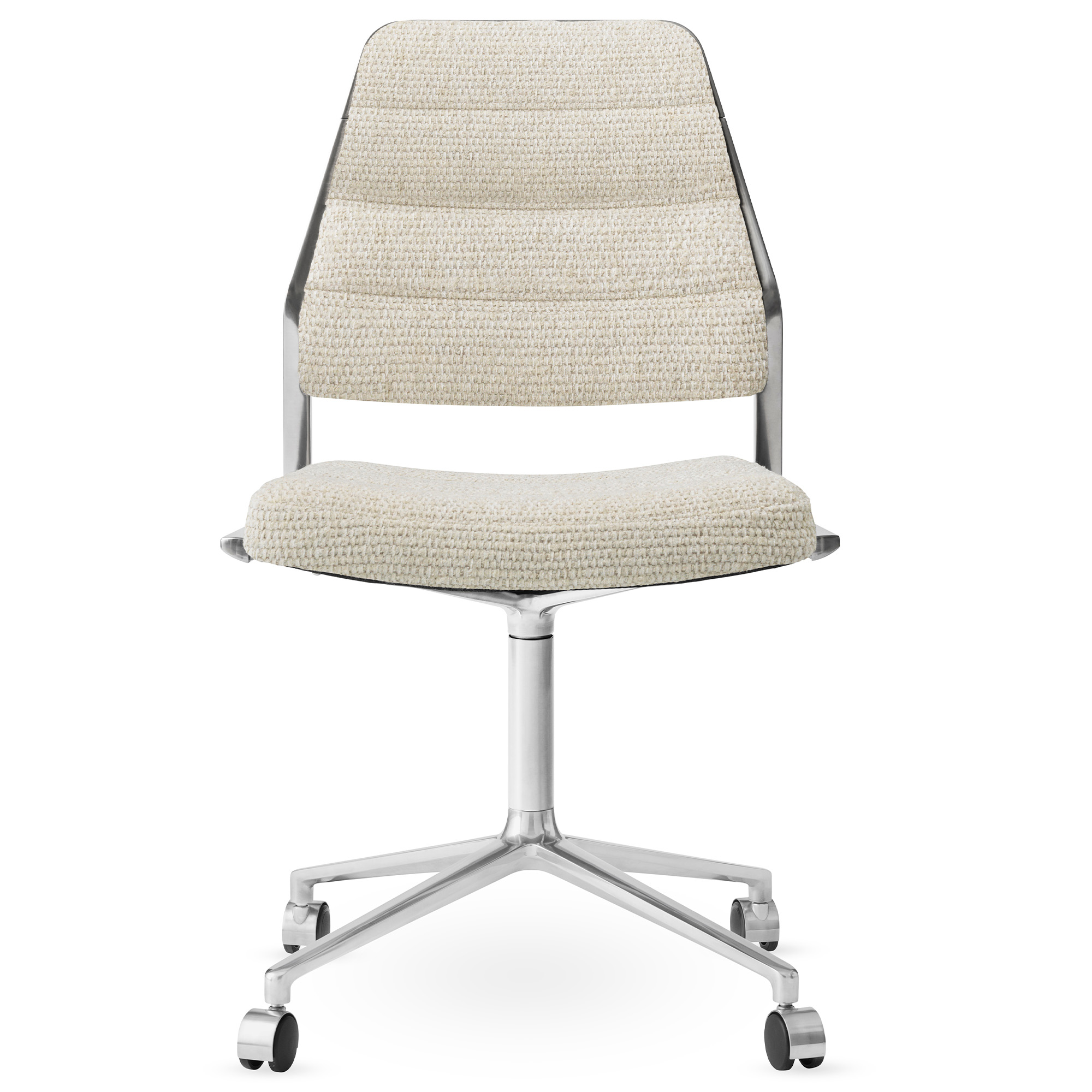 Vipp - Vipp454 Swivel chair, polished, castors, Wavy - Kontorsstolar - Blå