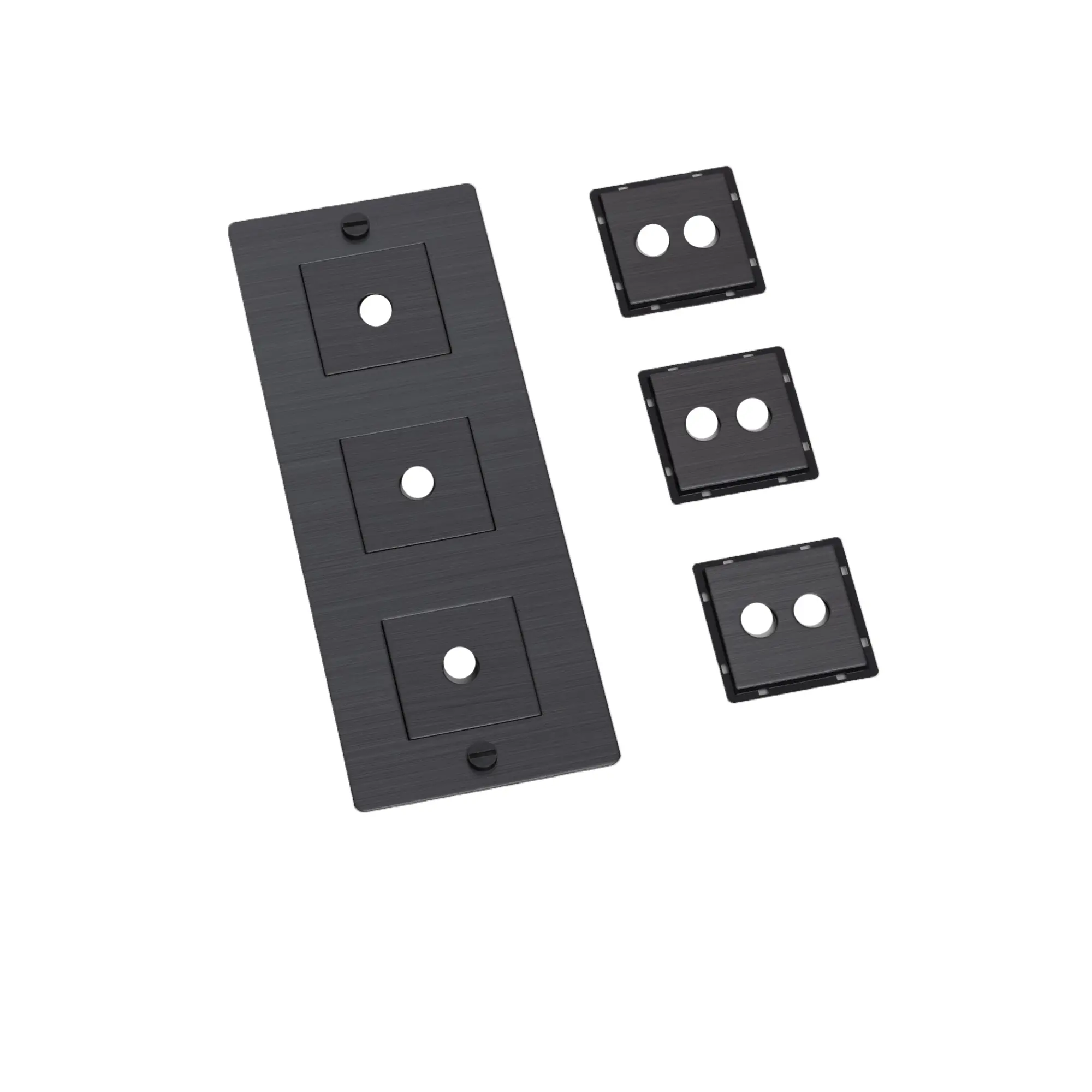 3G Wall Plate Vertical With Infills