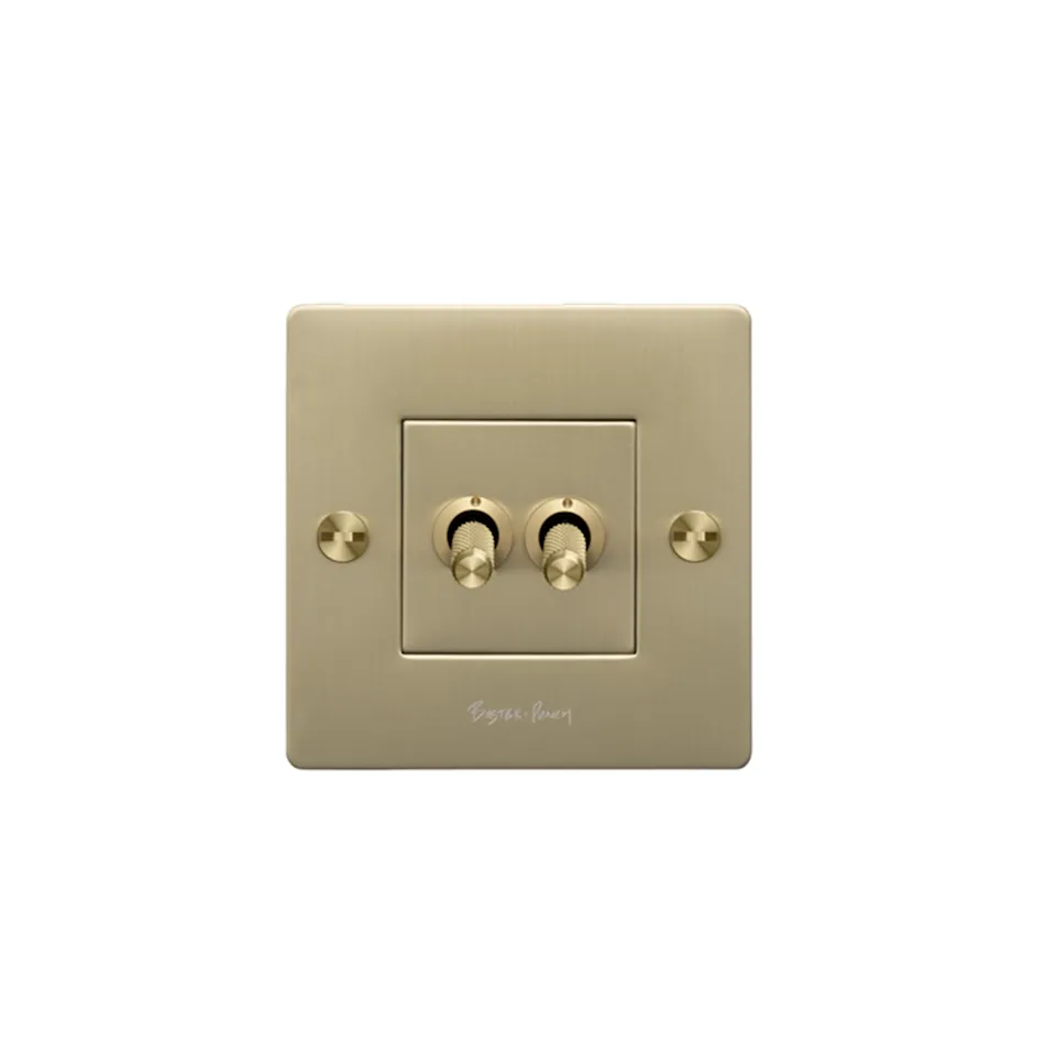 EU 1G Double Toggle Switch With Logo
