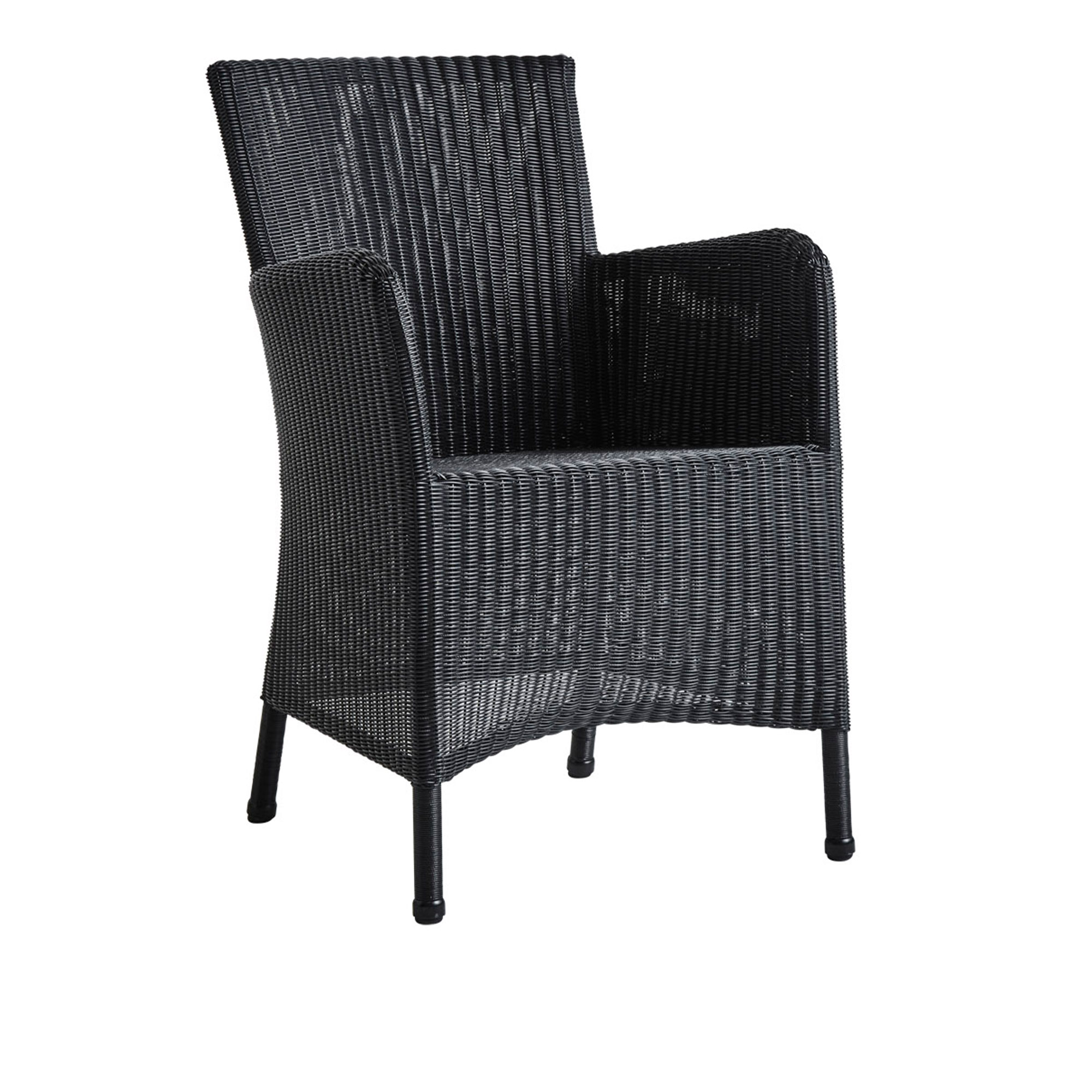 Cane-Line - Hampsted Karmstol Cane-Line Weave Black - Matstolar utomhus - Cane-line Design Team - Svart - Syntetiskt | Utemöbler - Utestolar - Matstolar Utomhus | Möbelexperten