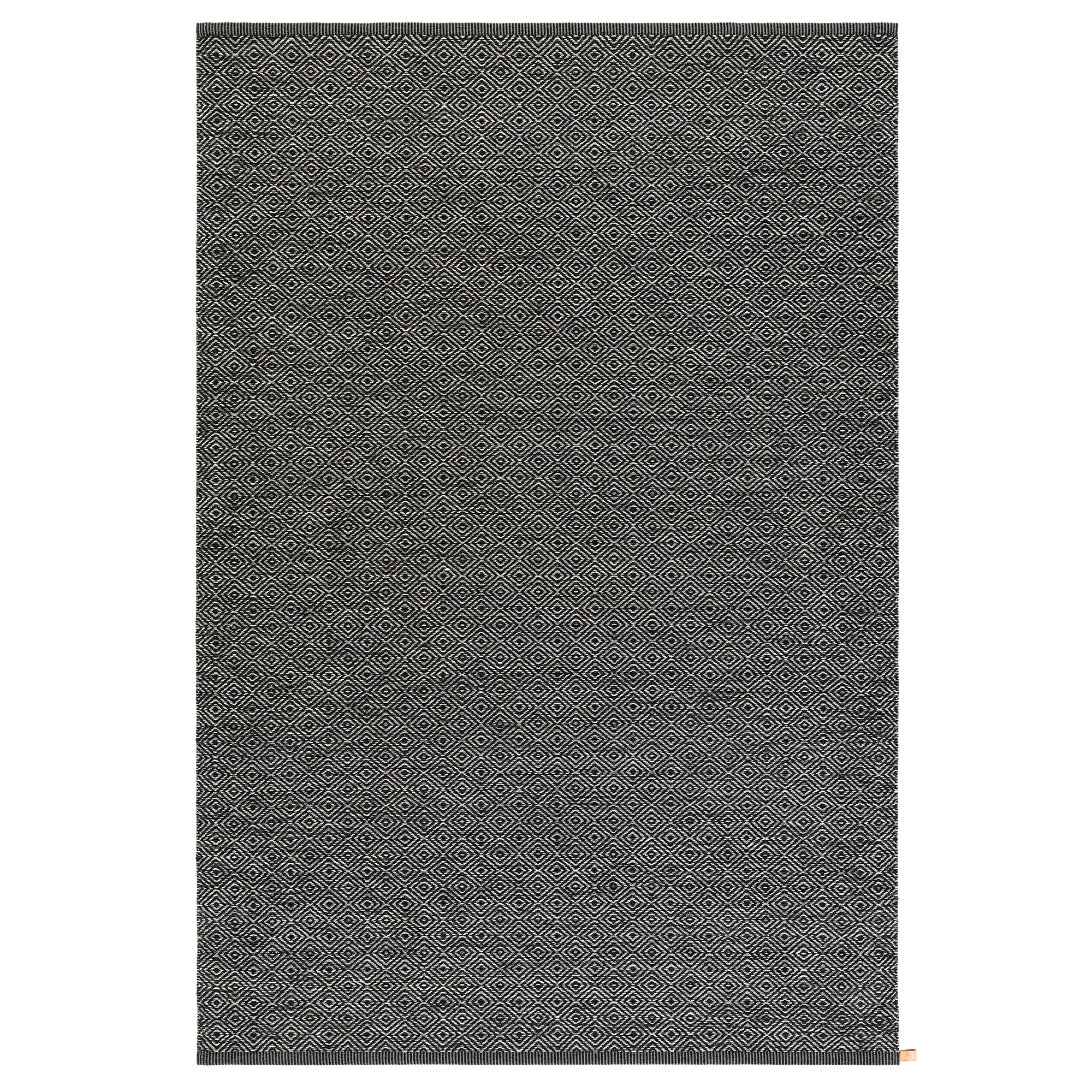 kasthall - goose eye icon, tribeca 550, 85x240 - ullmattor - gunilla lagerhem ullberg - svart