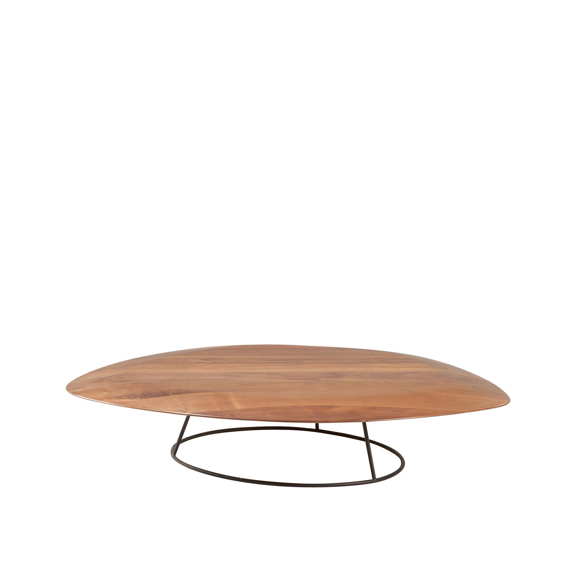 Ligne Roset - Pebble Low Table, Convex Top - Soffbord - Air Division - Transparent - Metall/Trä