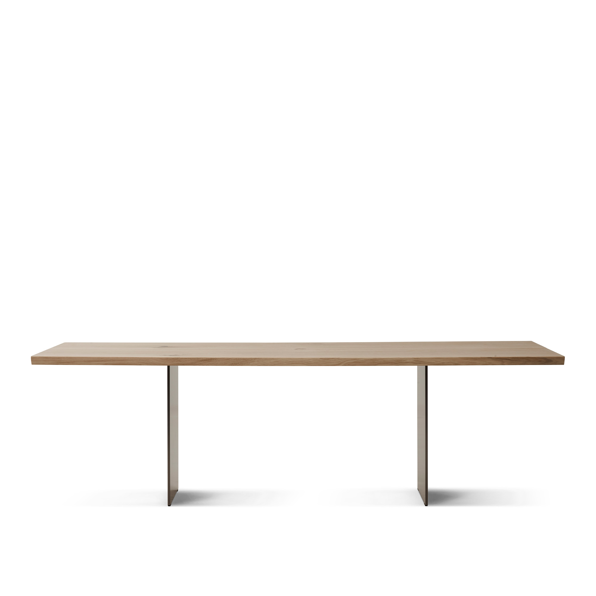 Dk3 - Tree Table, Skiva: Tvålad ek, Underrede: Lackerat borstat stål, 300 x 100 cm - Matbord - Jacob Plejdrup - Träfärgad - Metall/Trä | Möbler - Bord - Matbord | Möbelexperten