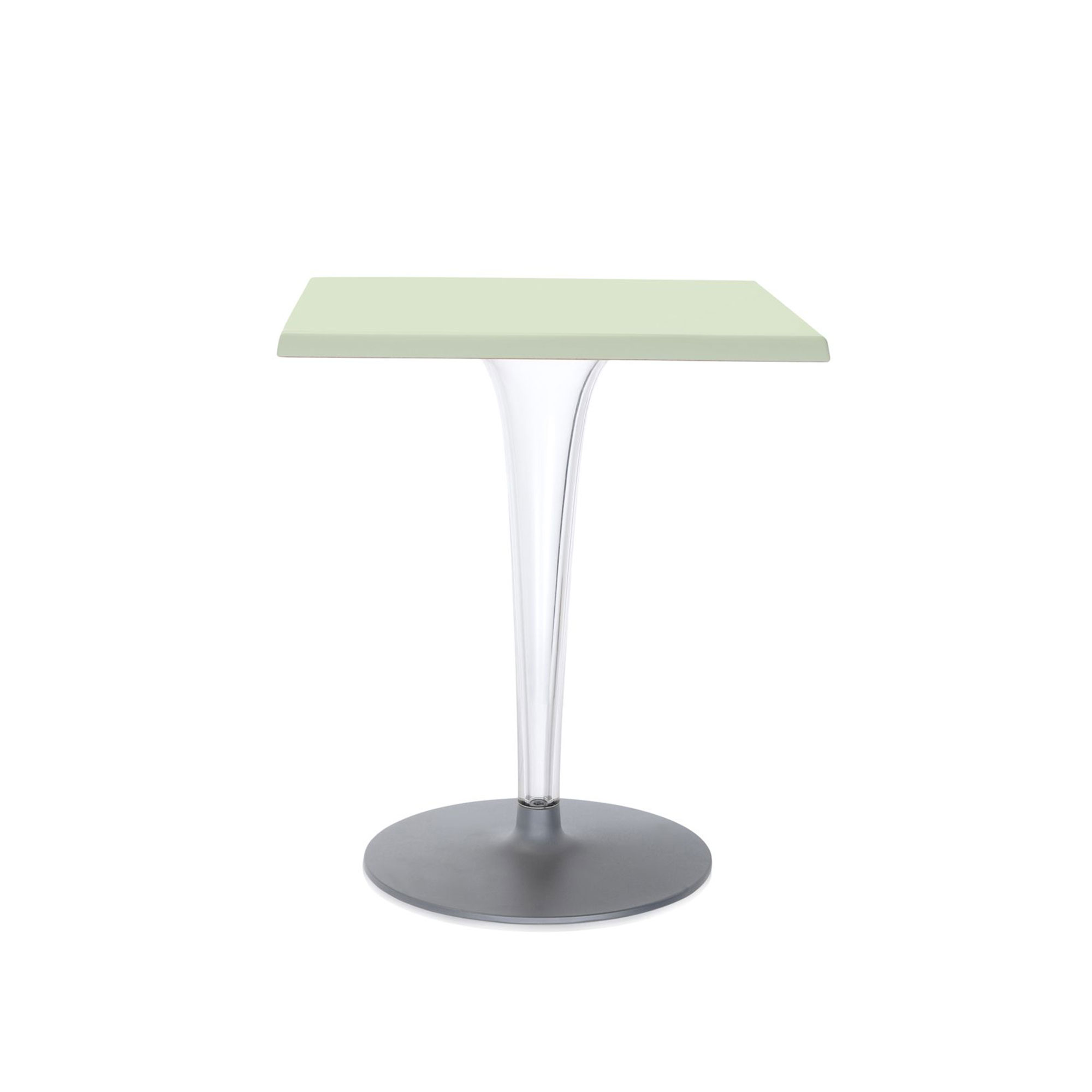 Kartell - Top Top Table 4203 70x70, Green Melamine Top, Rounded Base - Matbord - Philippe Starck - Grön - Metall/Plast