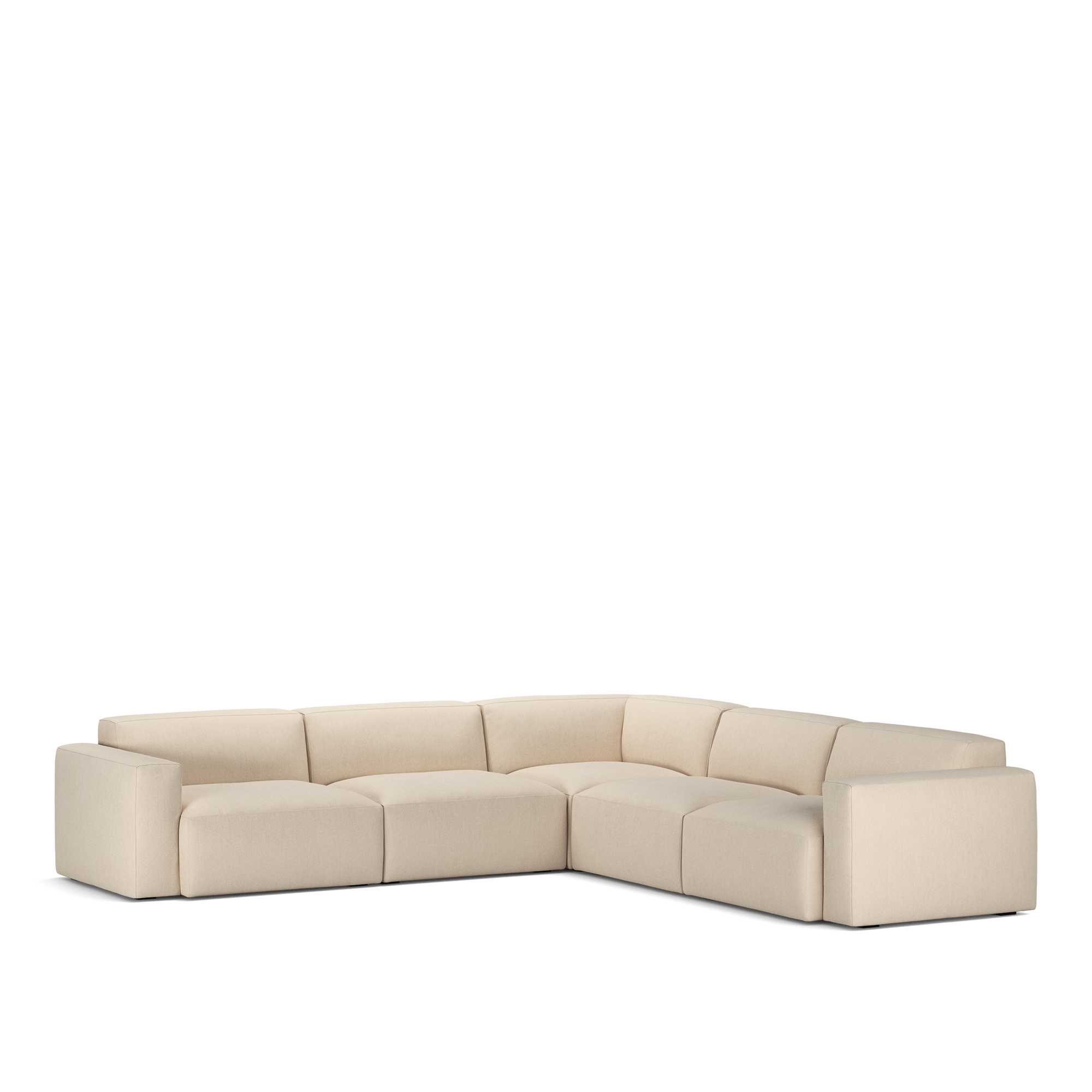 NOGA - Brick 5-Seater Corner Shadow Nature Fixed Upholstery - Soffor