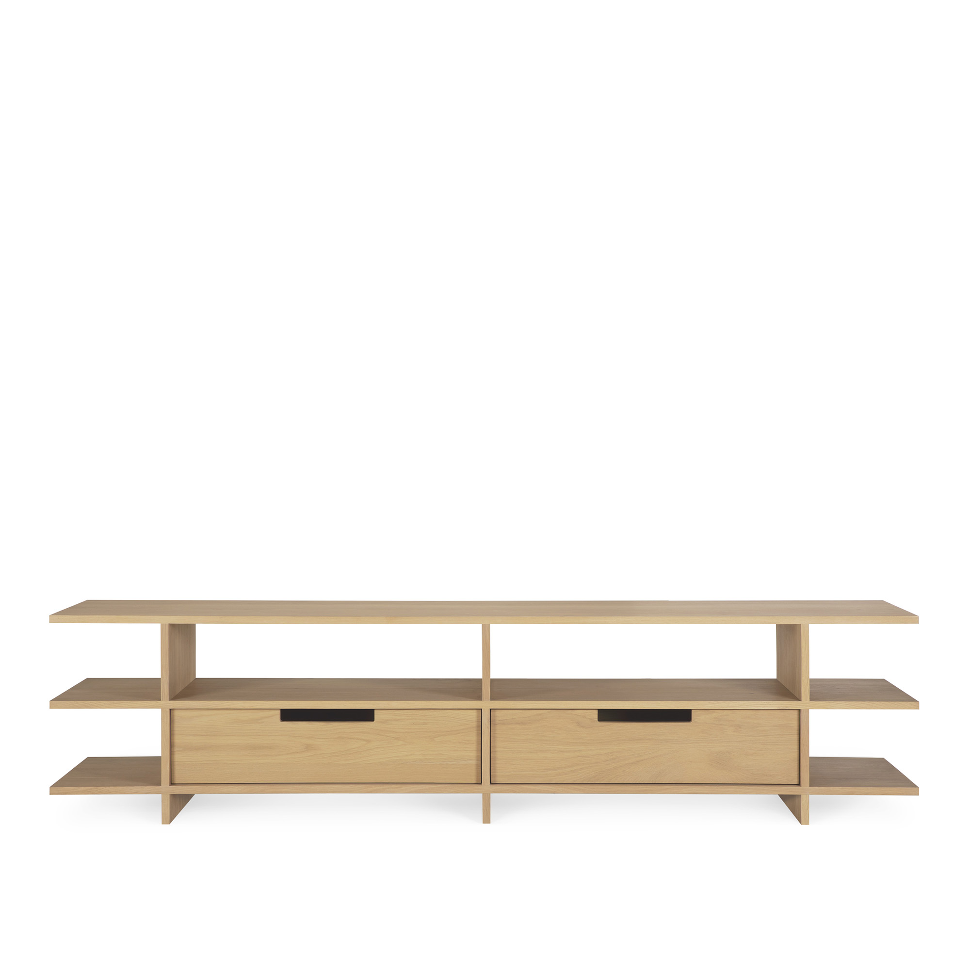 Ethnicraft - Kabuki TV cupboard - oak - 2 drawers - TV-bänkar - Reynaldo Zapp - Träfärgad - Trä
