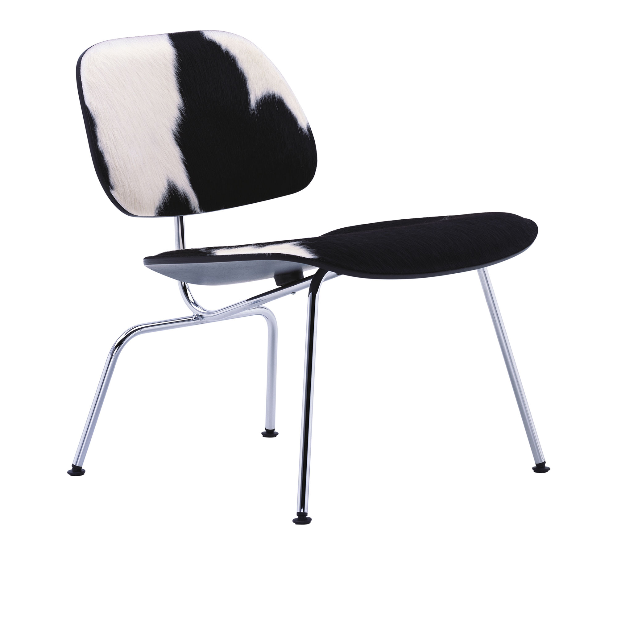 Vitra - Plywood Group - LCM, Svart ek - Kalvskinn Svart/Vit - Fåtöljer - Charles & Ray Eames - Brun - Metall/Trä/Plast