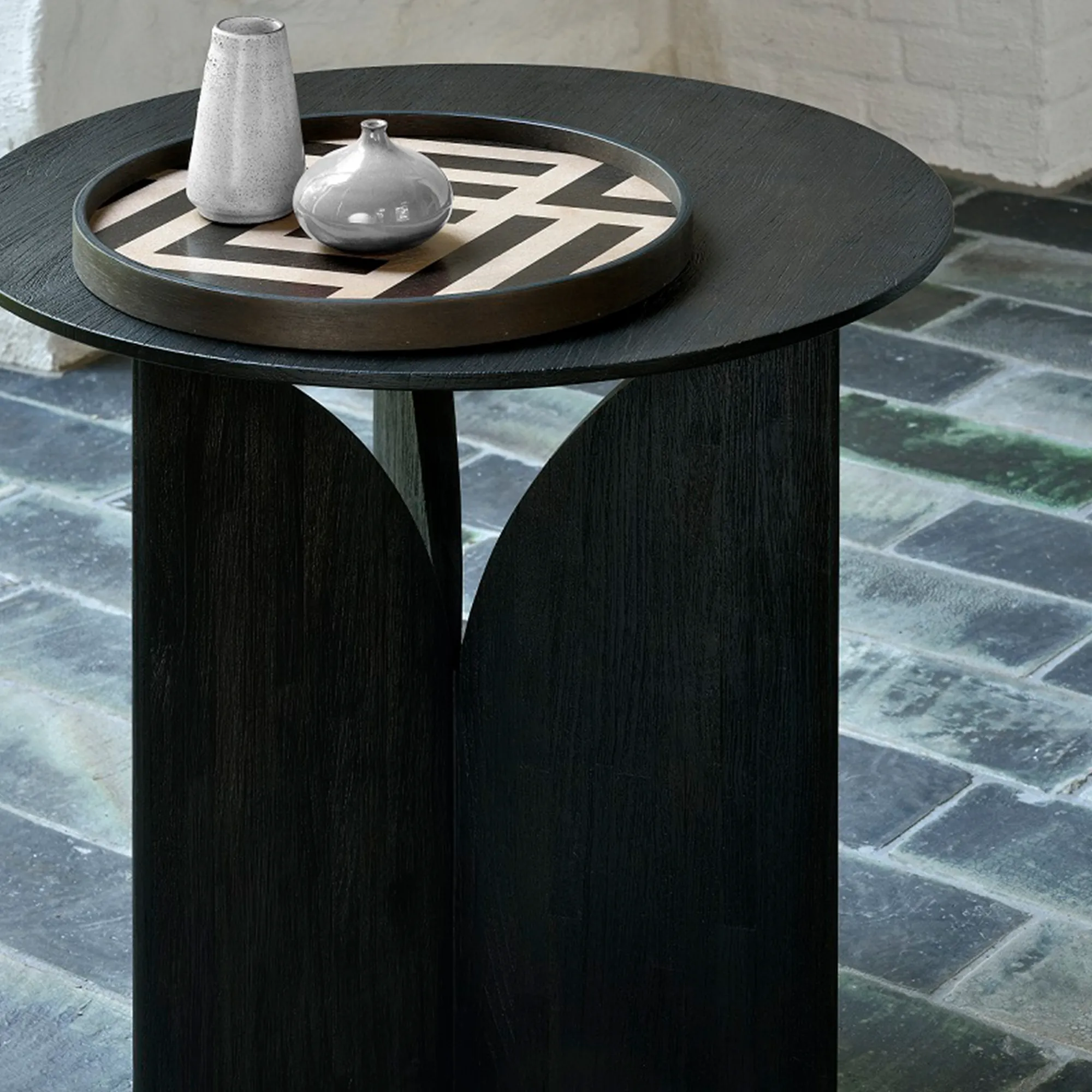 Teak Fin Side Table