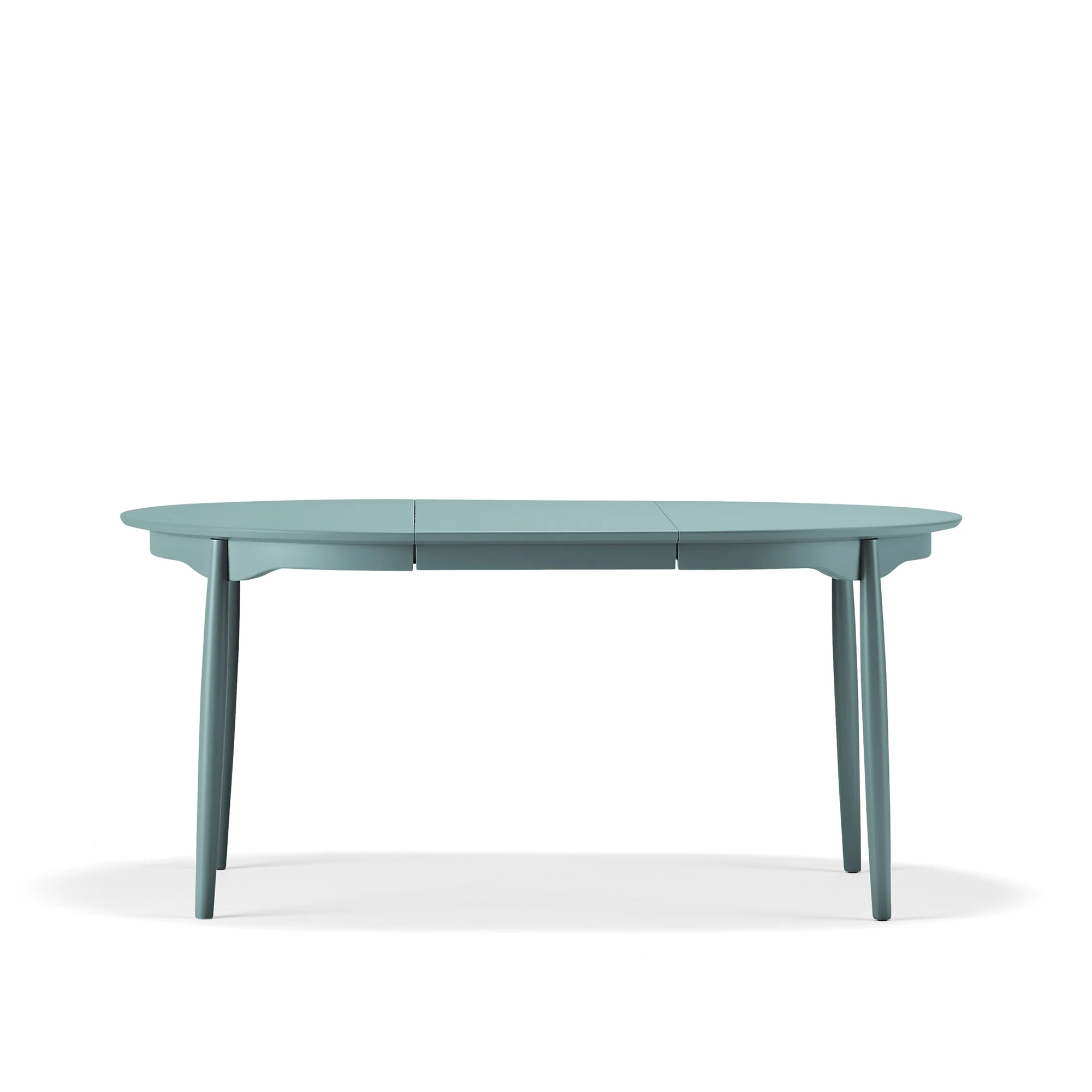 stolab - carl matbord ø115 cm delbart björk dimma 22 & 1 iläggsskiva - matbord - marit stigsdotter - grön