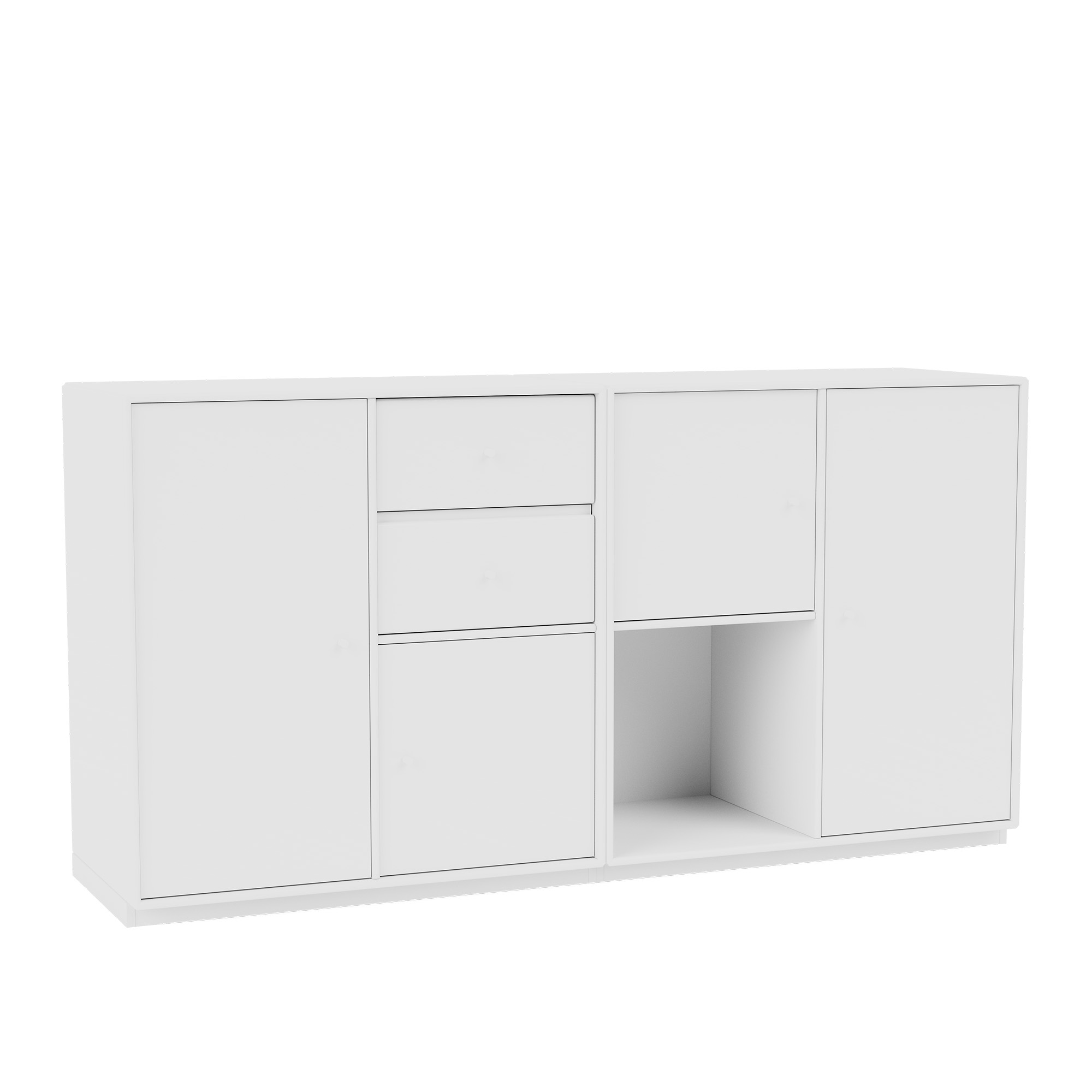 montana - couple sideboard, plinth h3 cm - new white - skänkar och sideboards - peter j. lassen - vit - mdf