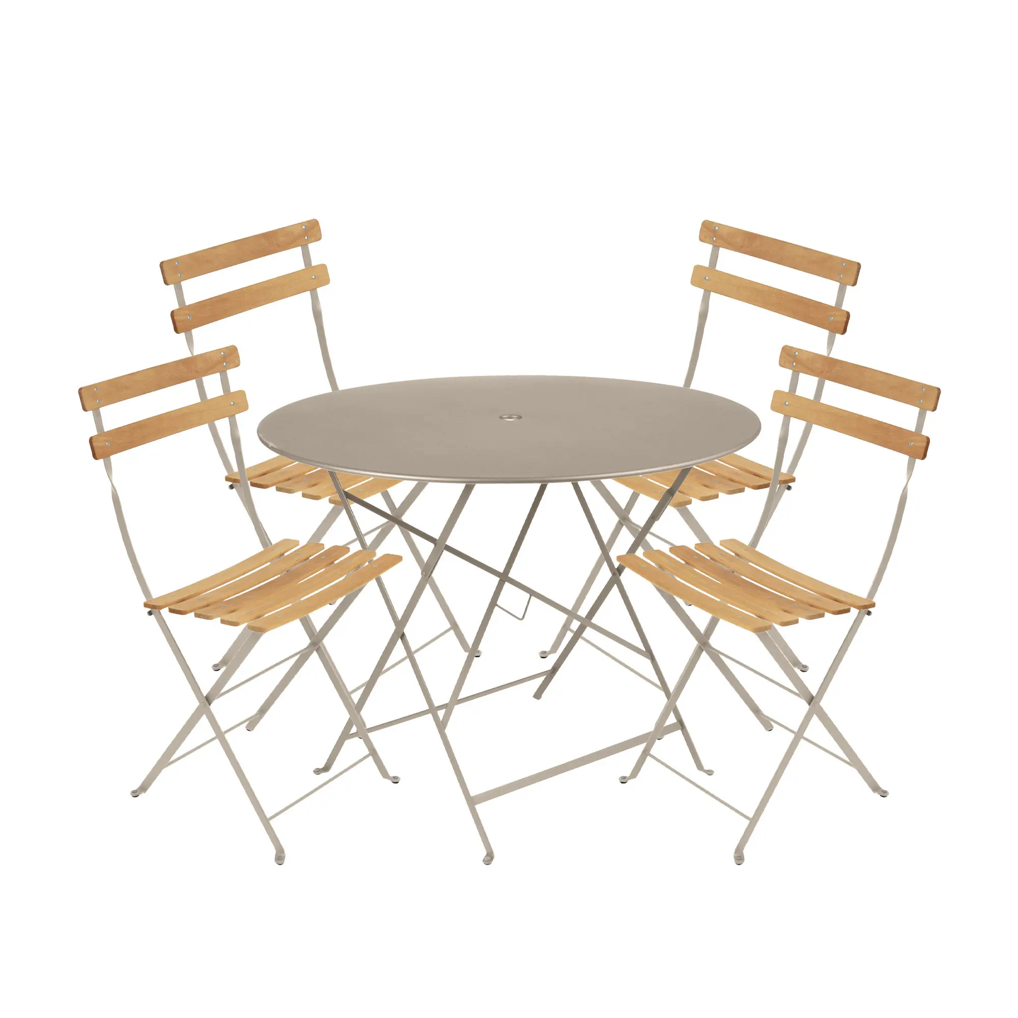 Bistro spisegruppe Ø96cm & 4 tre stoler