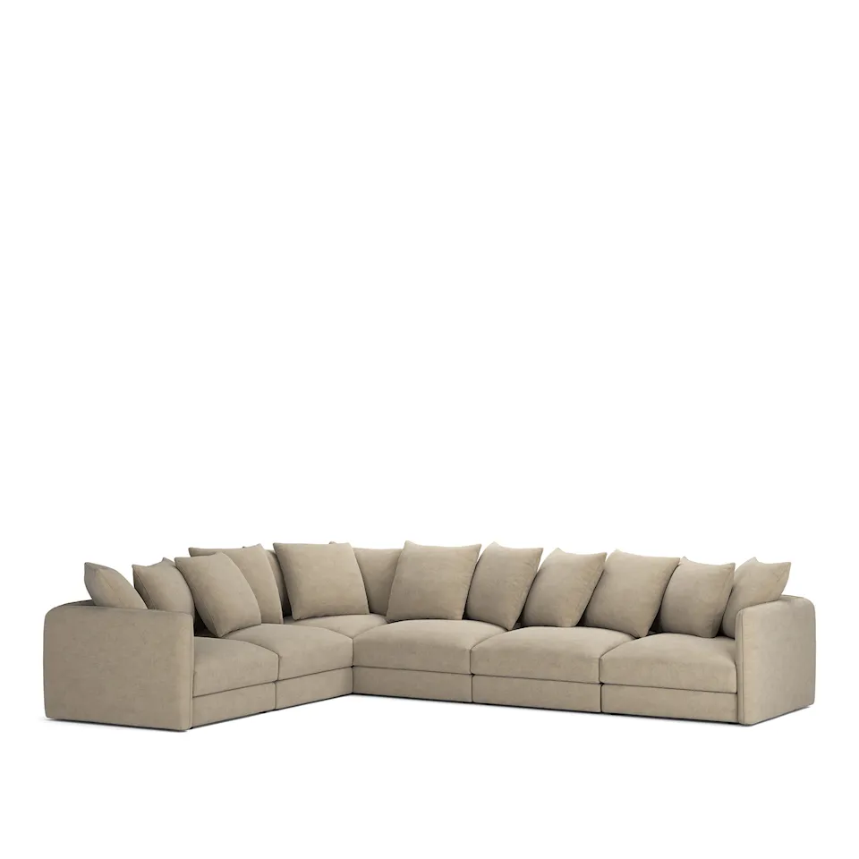 Pavarotti 6-Seater Corner, Fixed Cover, Cushion Variant 01, Sienna Tonal 01