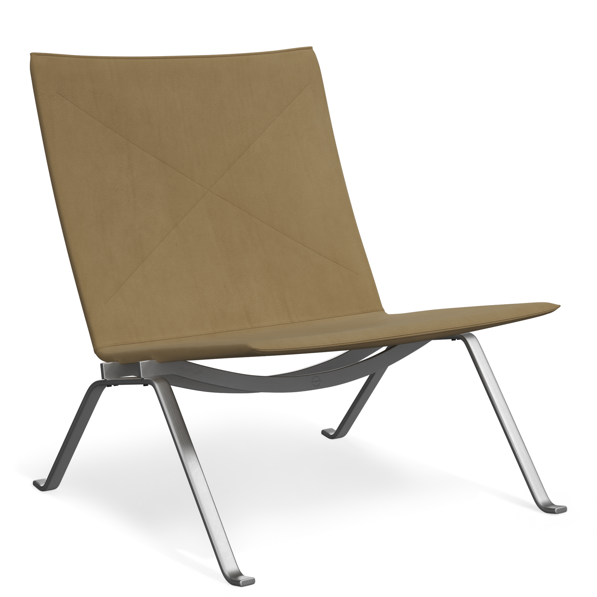 Fritz Hansen - PK22 Chair Haze Leather Beige - Fåtöljer - Poul Kjærholm - Beige - Trä | Möbler - Fåtöljer Och Puffar - Fåtöljer | Möbelexperten