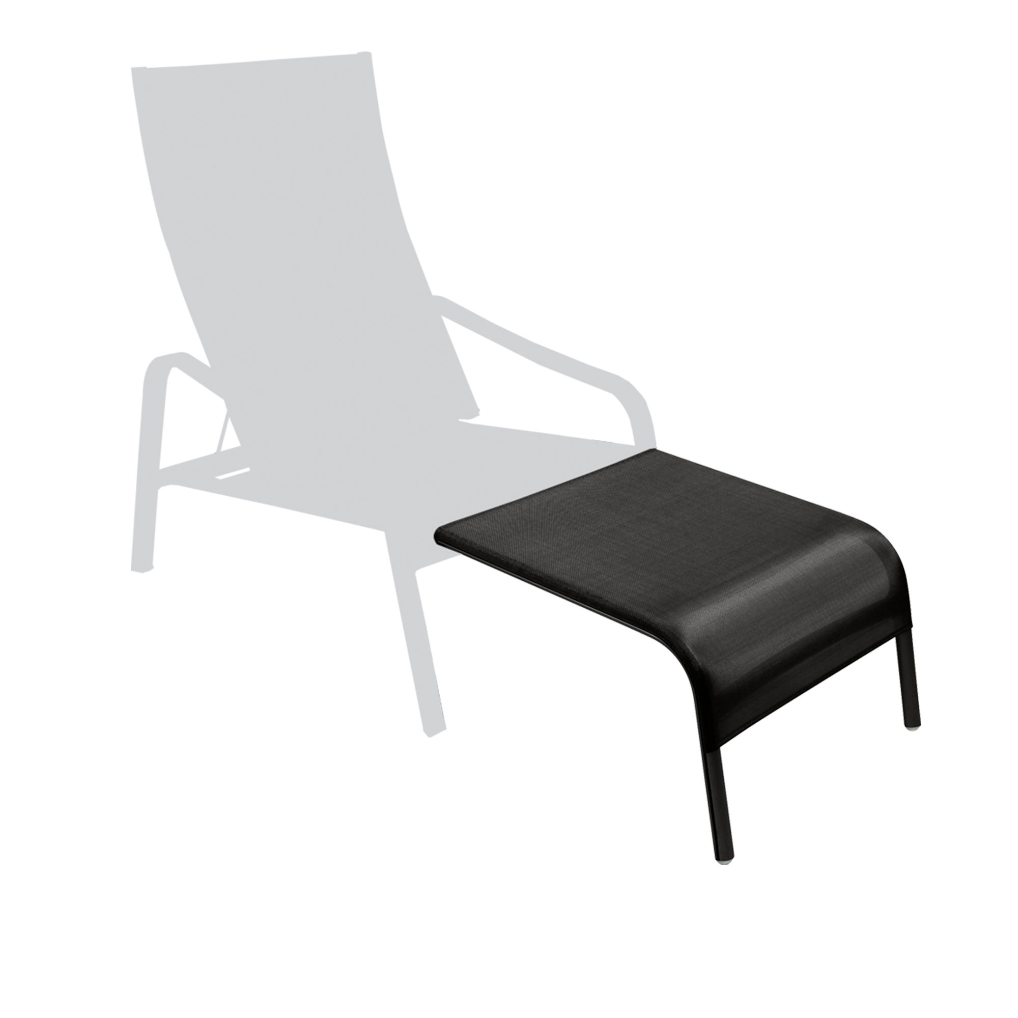 Fermob - Alizé Footrest Liquorice - Utomhuspallar & puffar - Pascal Mourgue - Vit