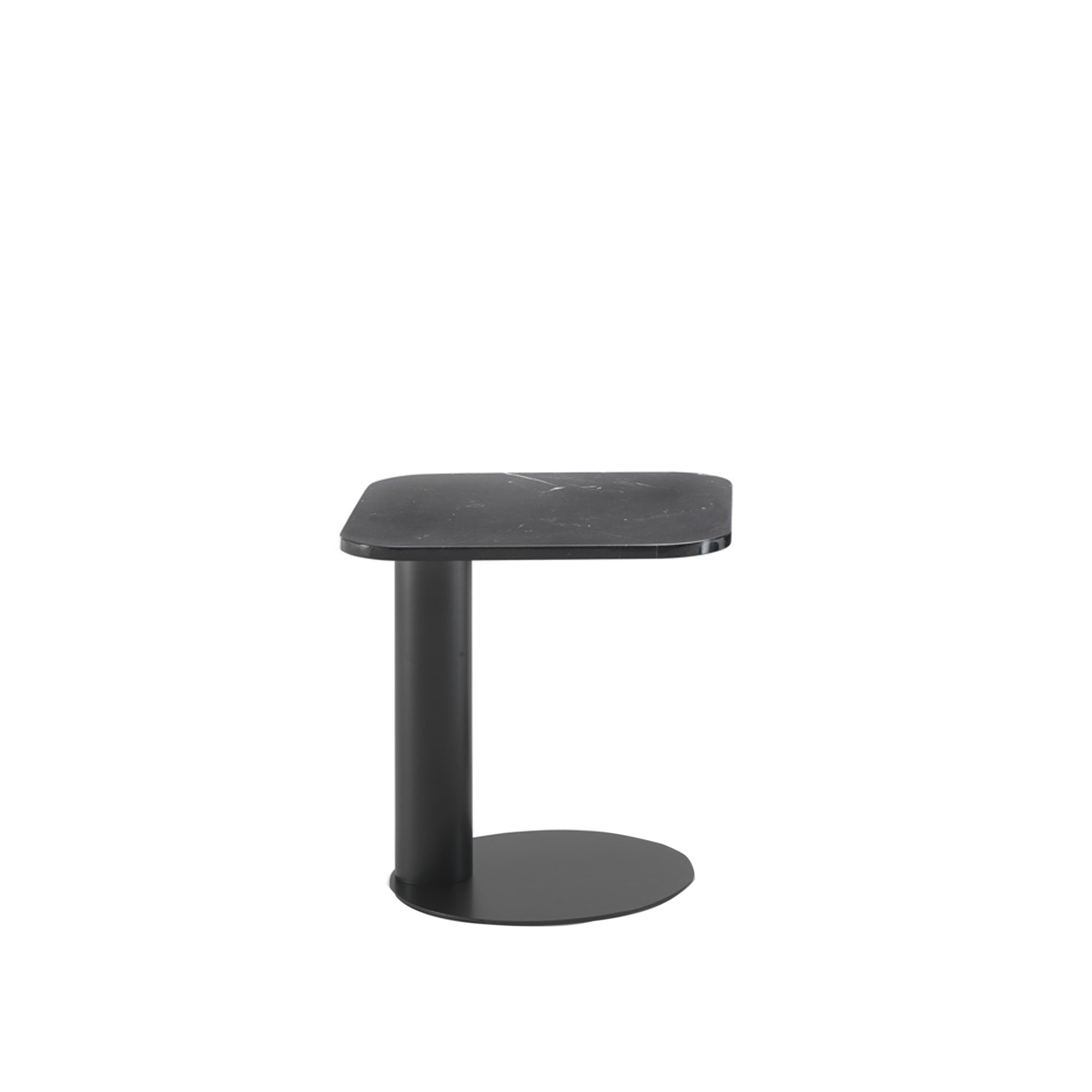 Arflex - Goya Small Table 50 x 50 cm - Marble Marquinia - Småbord & sidobord - Svart - Metall/Sten