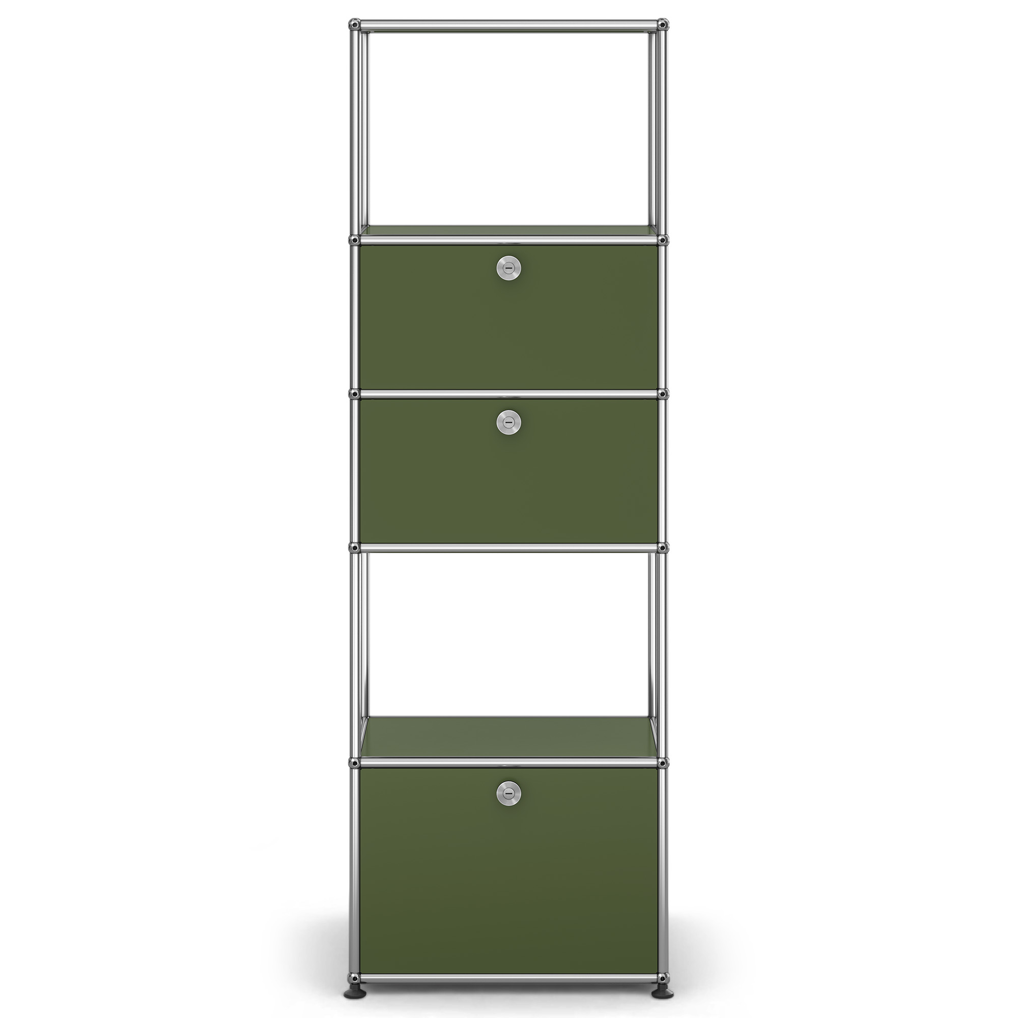 USM - USM Haller M52 Olive Green - Skåp och vitrinskåp - Fritz Haller & Paul Schärer - Grön - Metall | Möbler - Förvaring Och Hyllor - Skåp Och Vitrinskåp | Möbelexperten