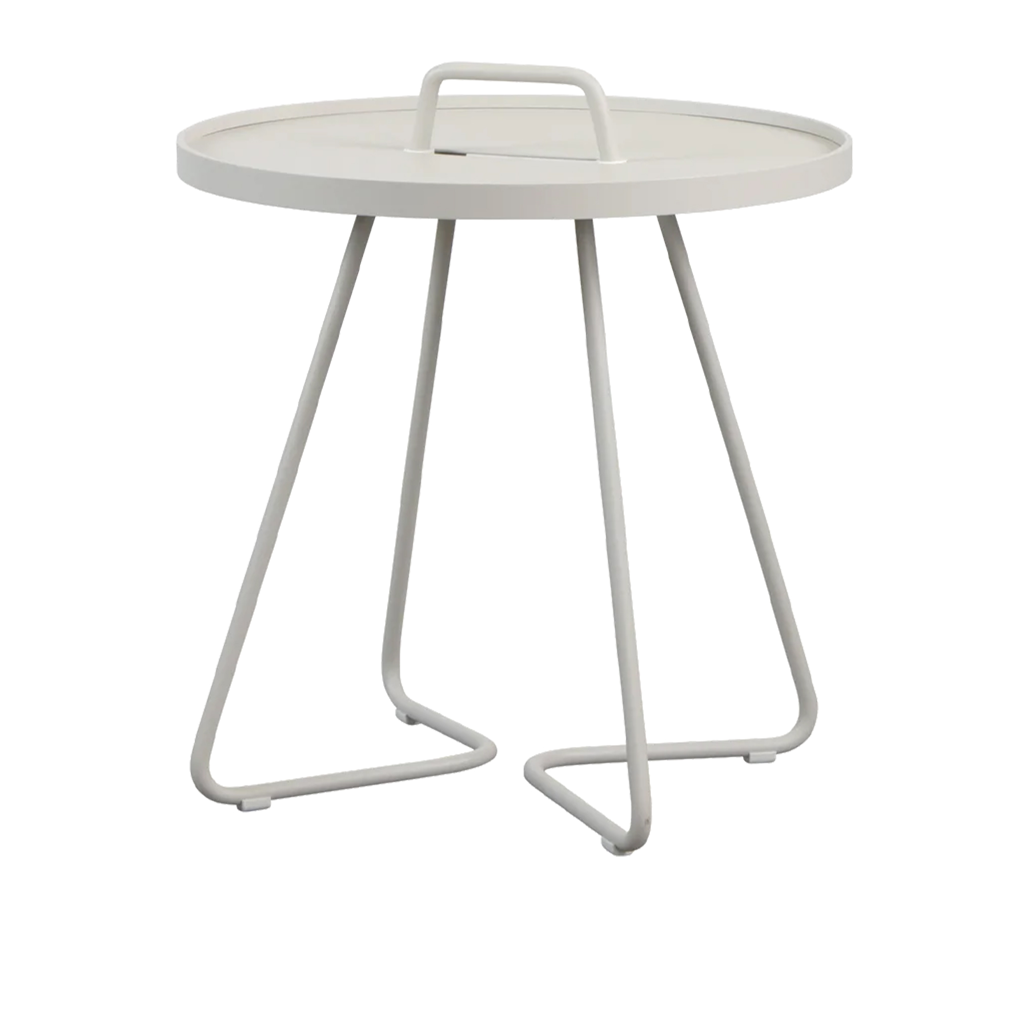 Cane-Line - On-the-move sidobord liten - Sand - Sidobord - Beige - Metall