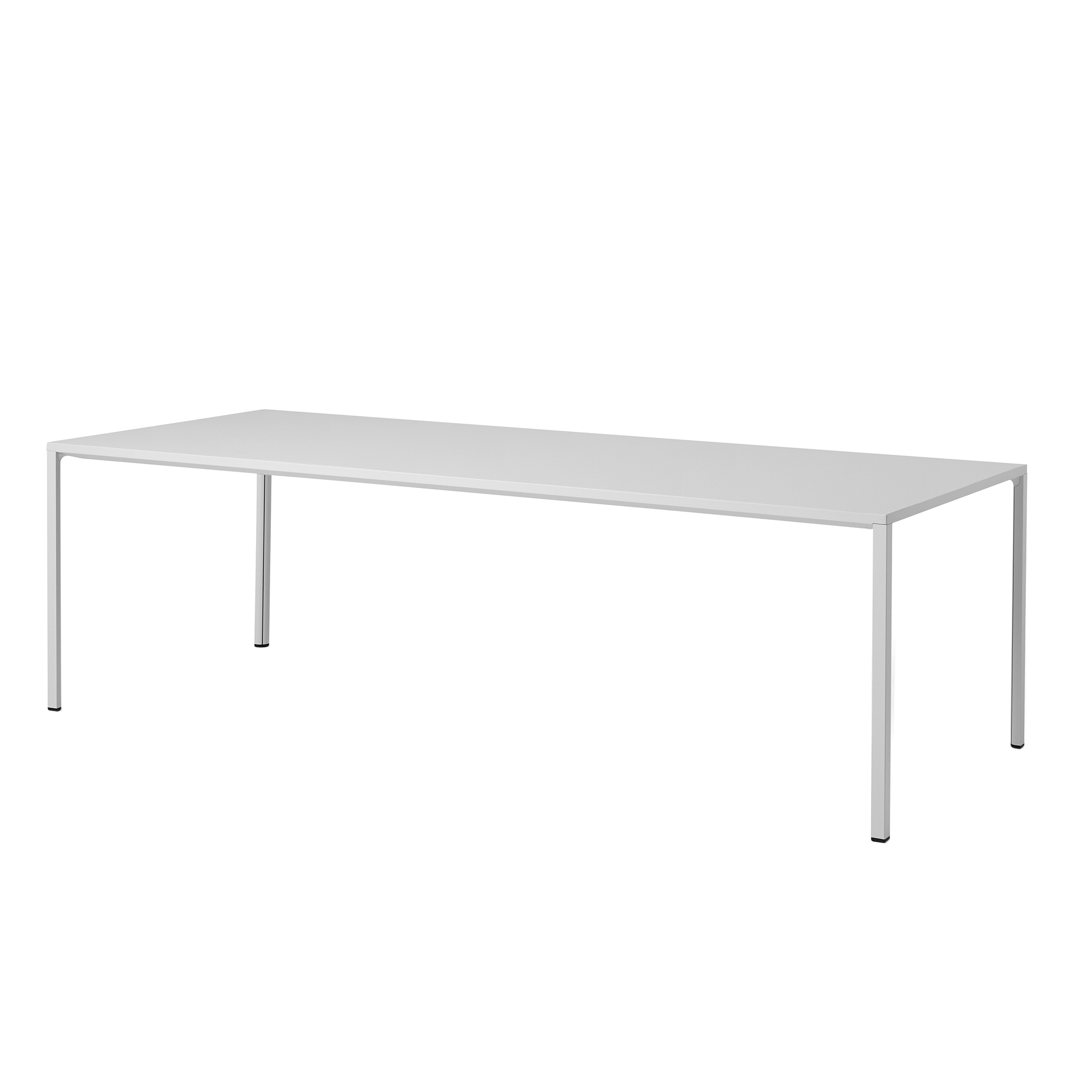 HAY - New Order Table Cloud Grey Linoleum Top / Light Grey Frame 250 x 100 cm - Matbord - Grå - MDF/Metall/Plast