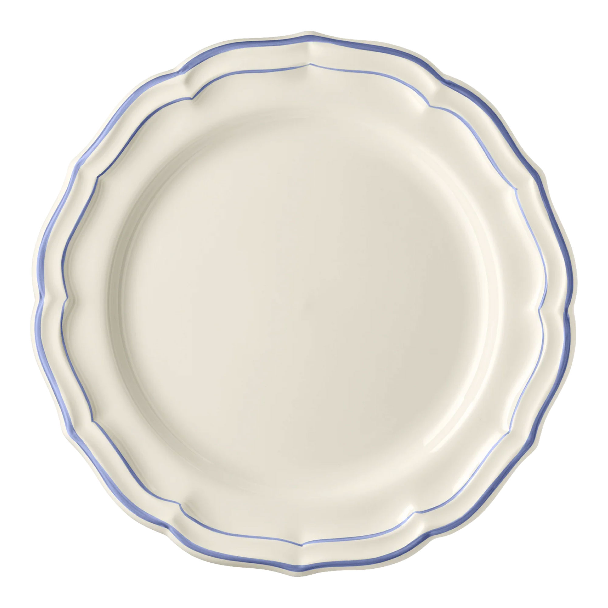 Gien - Filet middagstallrik 4-pack blå - Mattallrikar - Blå - Keramik