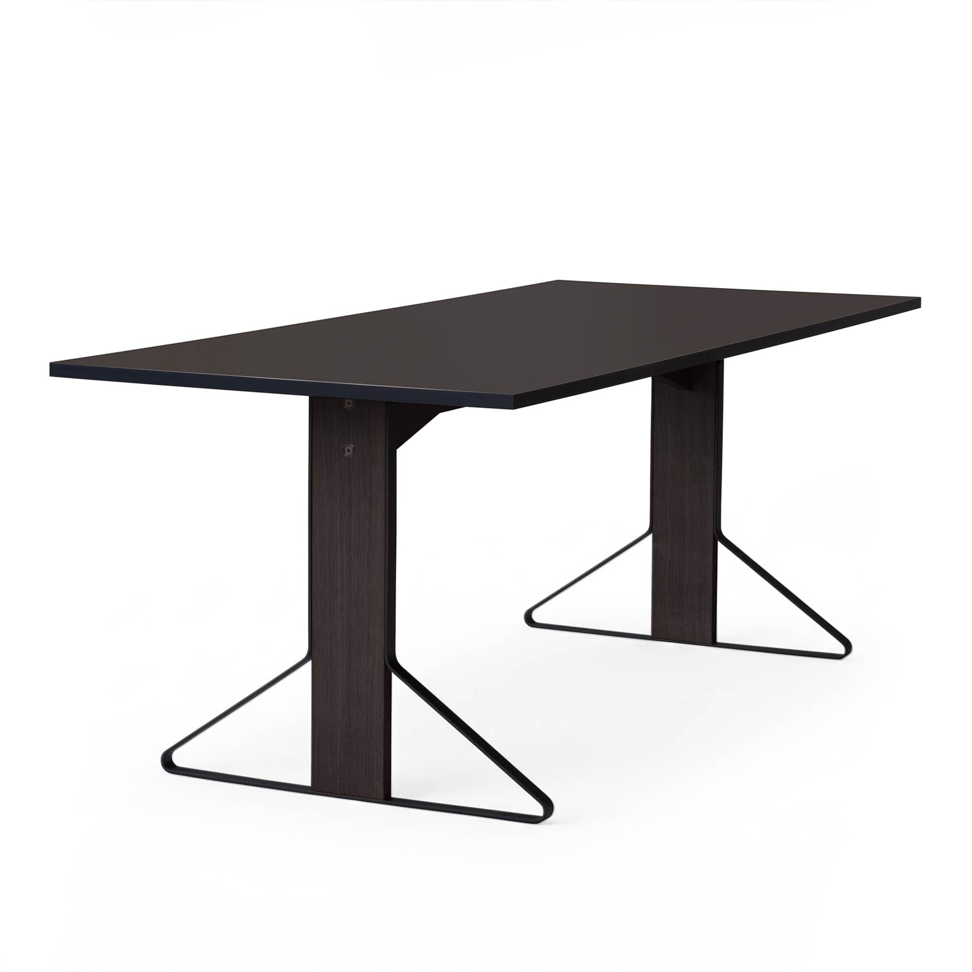 Artek - Kaari Bord Reb 001, Svart linoleum, Svartlackad ek - Matbord - Ronan & Erwan Bouroullec - Svart - Metall/Trä | Möbler - Bord - Matbord | Möbelexperten