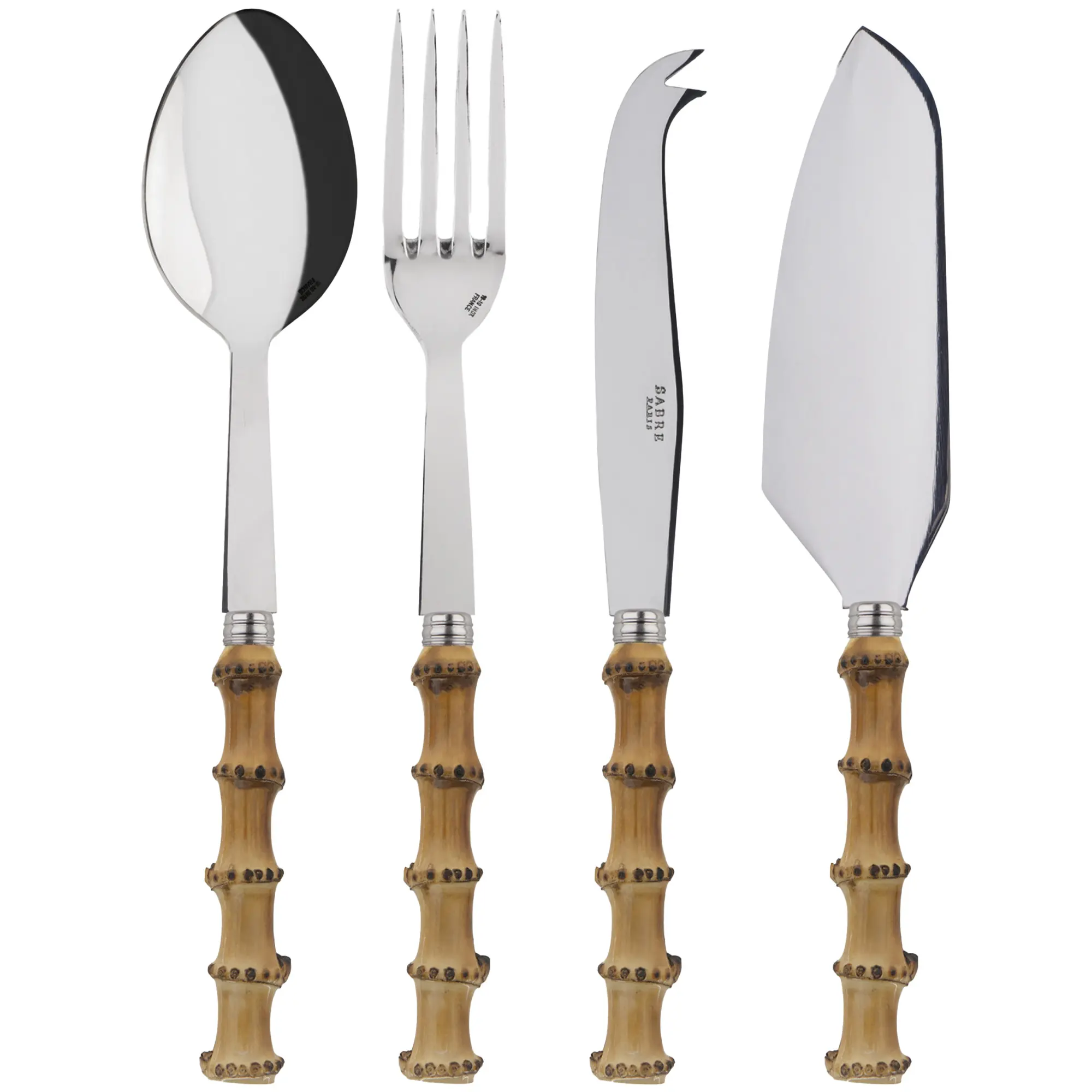 Panda Light Bamboo serveringsbestick 4-pack